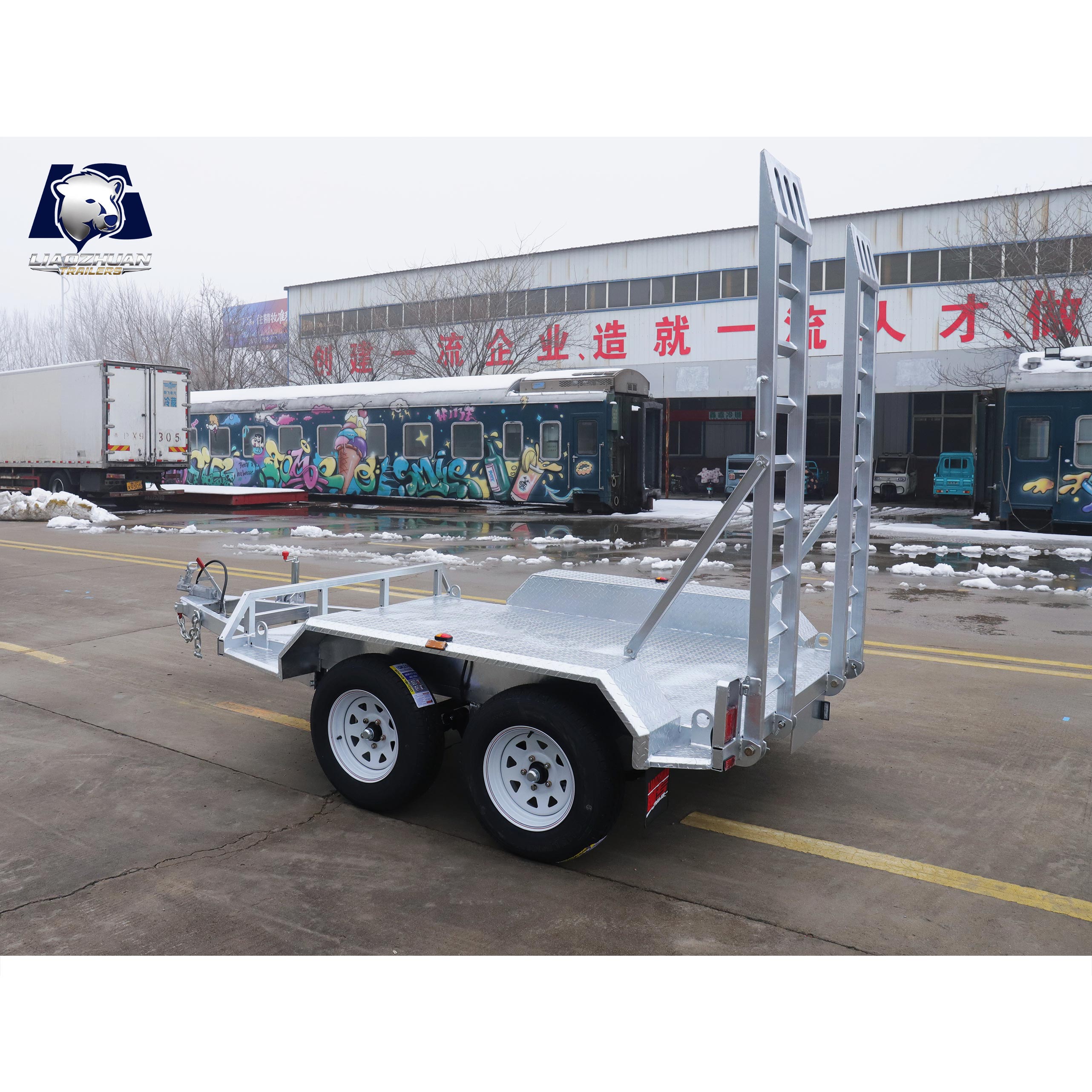 8×5 Double-axis Hot-Dip Galvanised Excavator Trailer 2000kg ATM