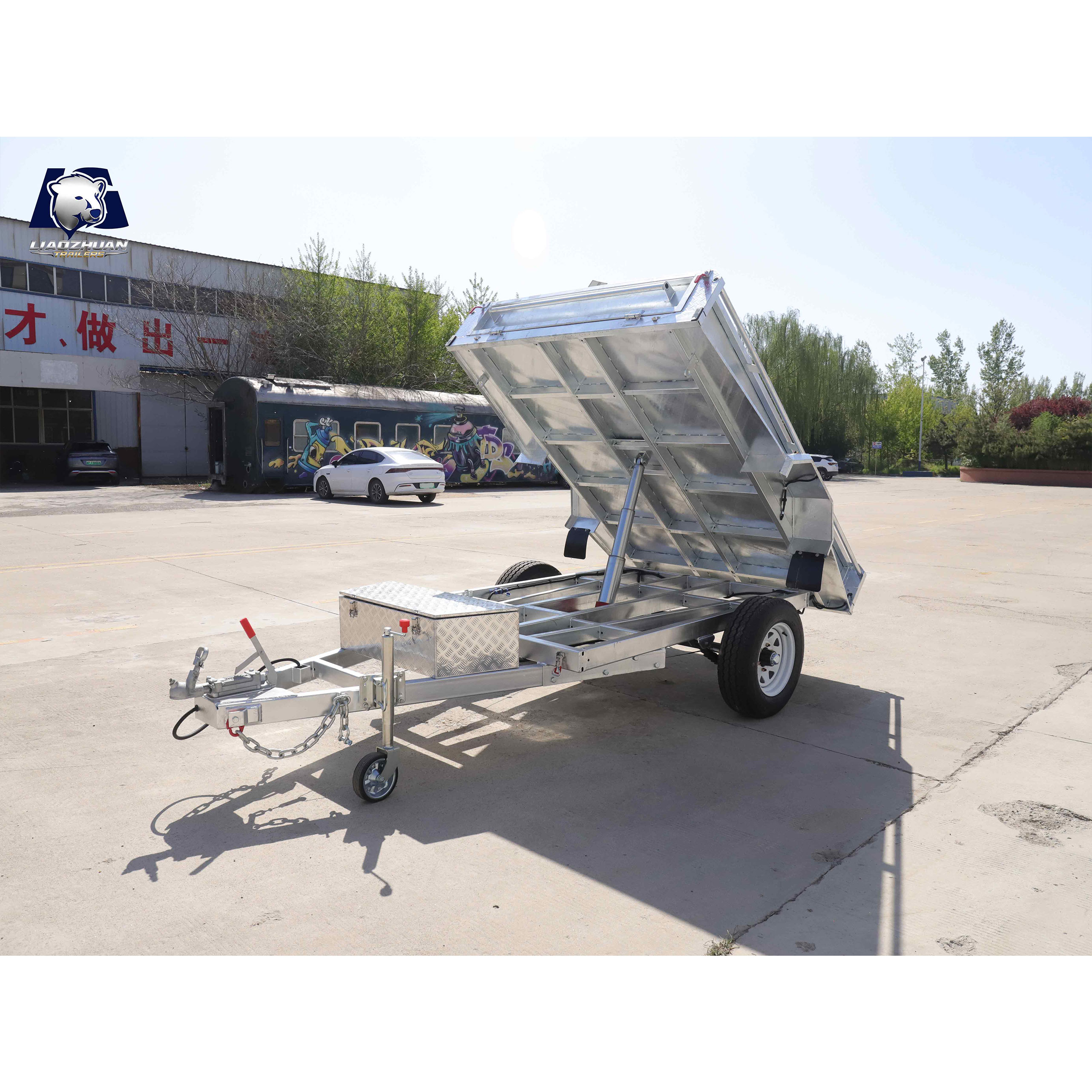 8x5 Hydraulic Single-axis Tipper Galvanised Trailer 1800kg ATM (Impact brake + butterfly brake)