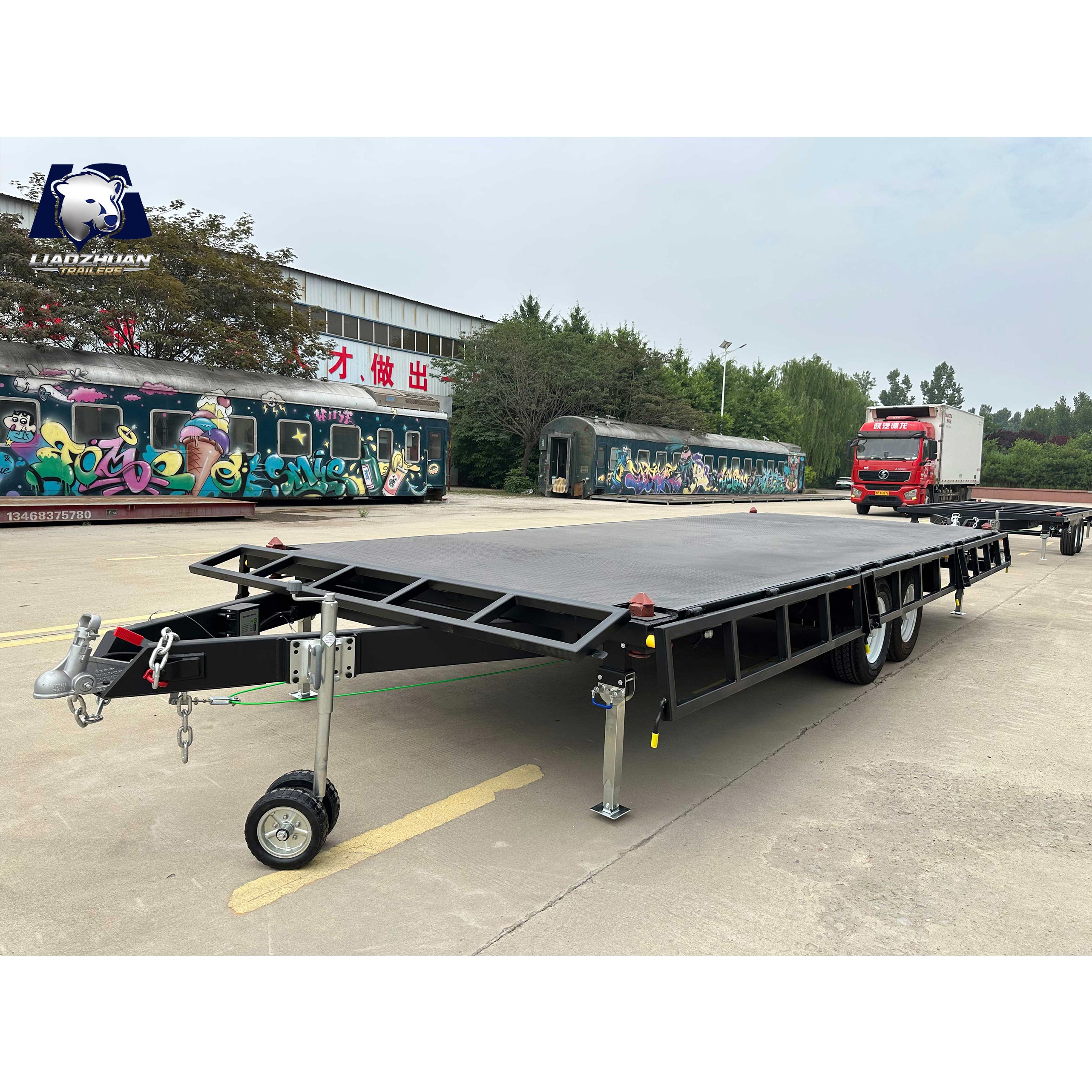 Dual-axis Flatbed Painting Trailer 4500kg ATM (Electric Brake)
