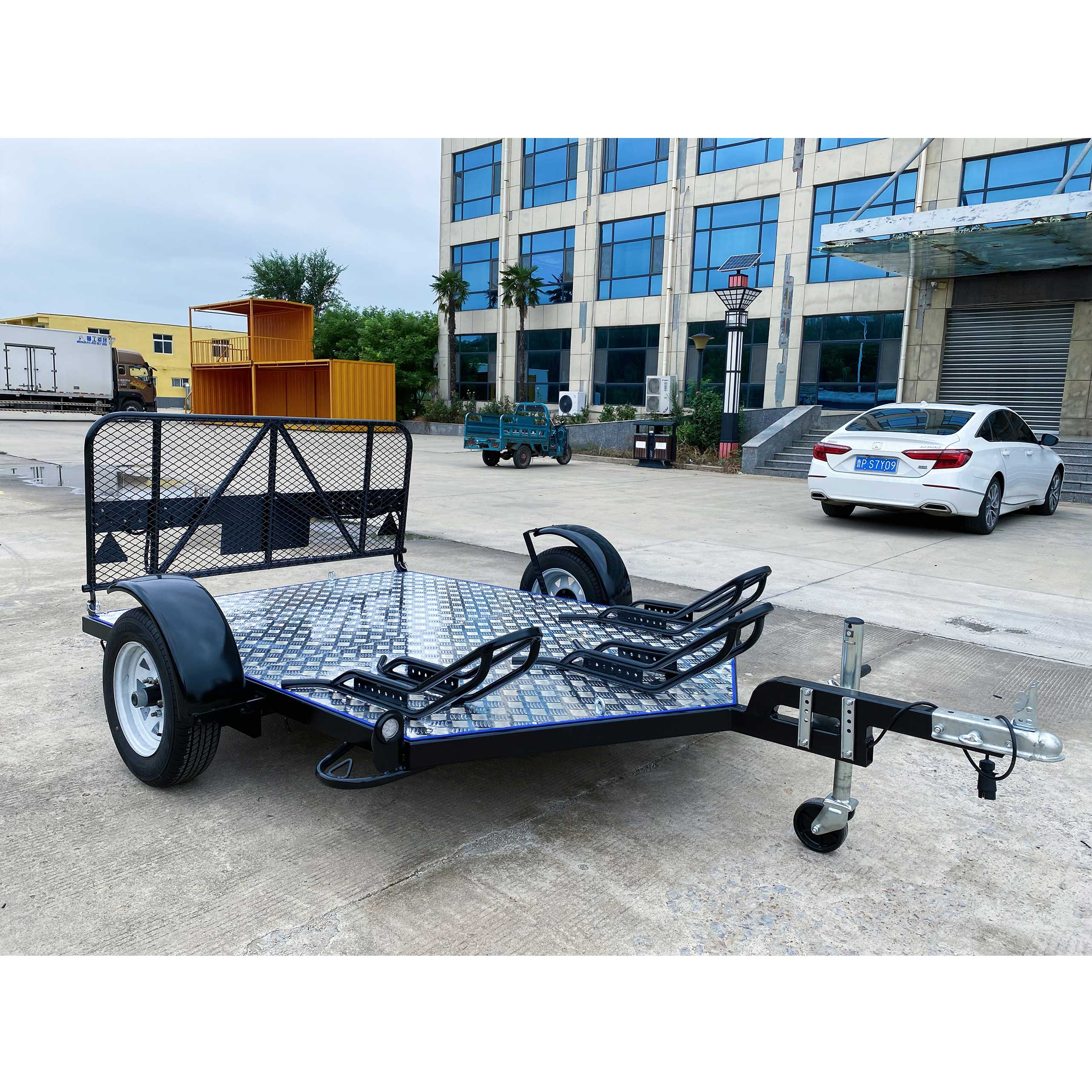 Double motorcycle trailer