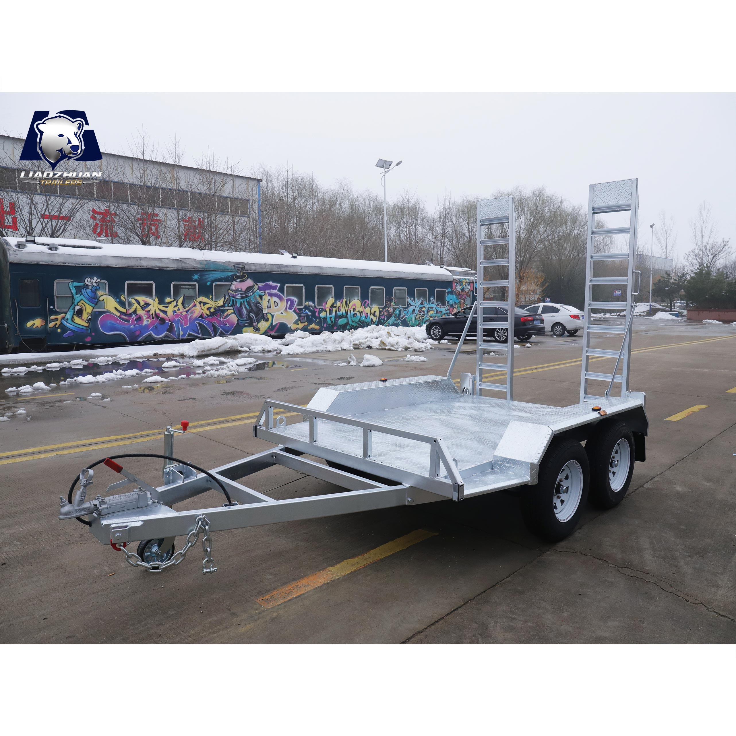 8×5 Double-axis Hot-Dip Galvanised Excavator Trailer 2000kg ATM