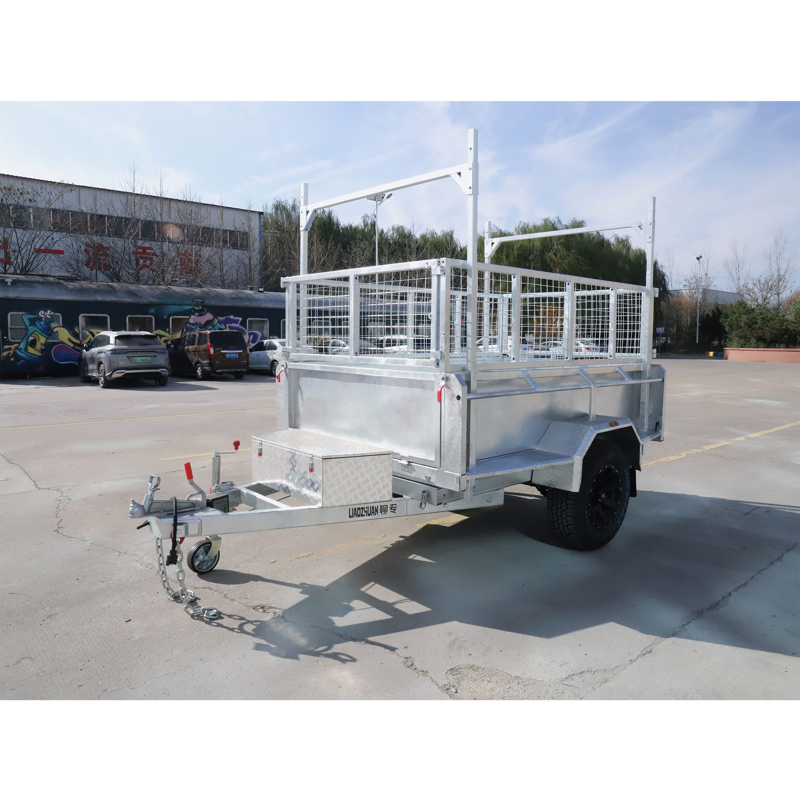 8x5 Hydraulic Single-axis Tipper Galvanised Box Trailer 2000kg ATM (Electric Brake)