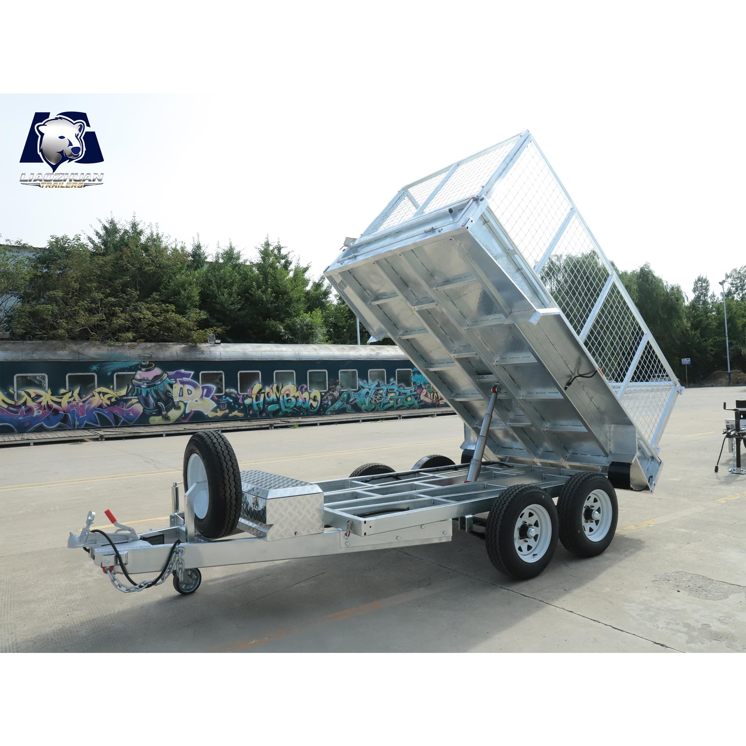 10x5 Hydraulic Tipper Galvanised Trailer 3500kg ATM (Electric Brake)