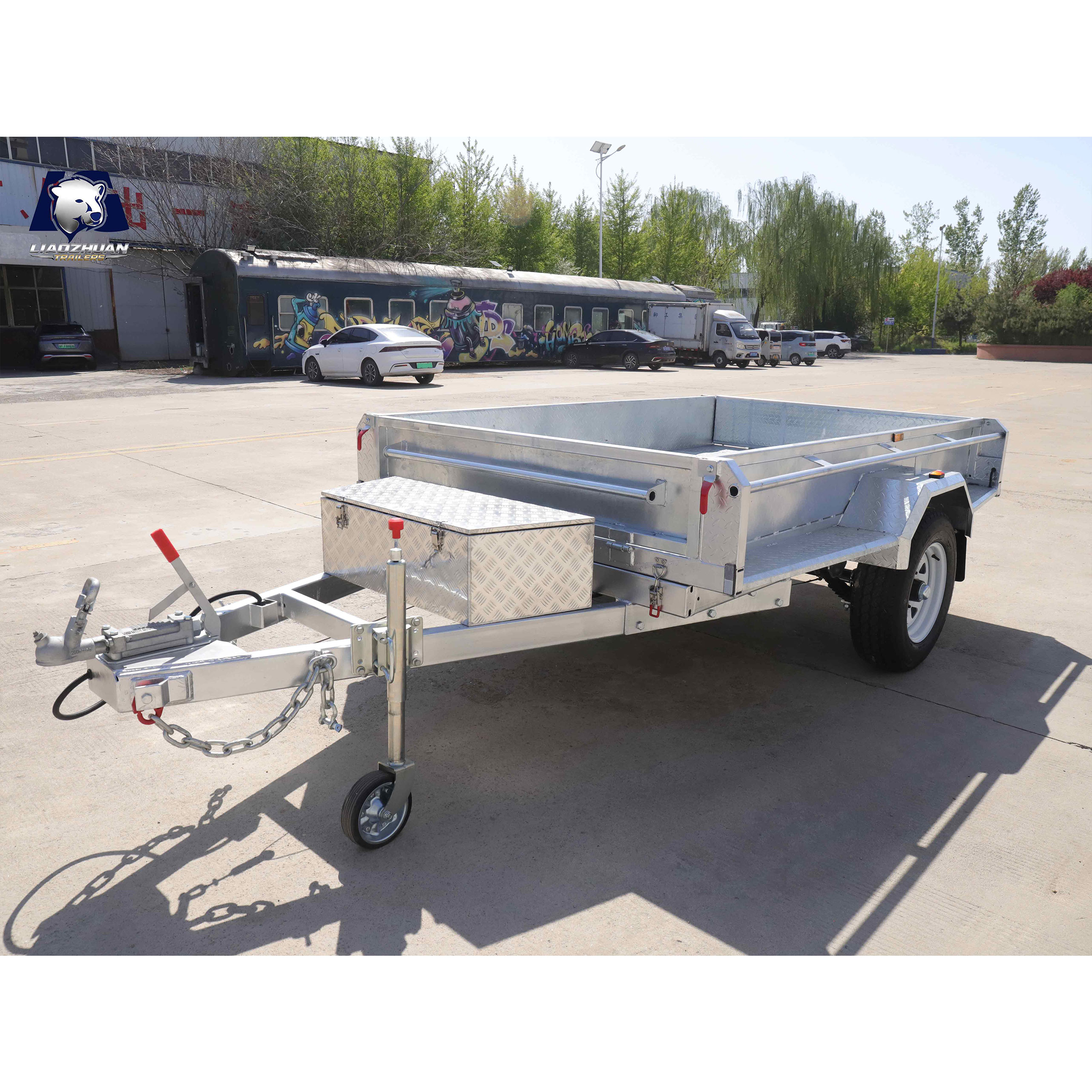 8x5 Hydraulic Single-axis Tipper Galvanised Trailer 1800kg ATM (Impact brake + butterfly brake)