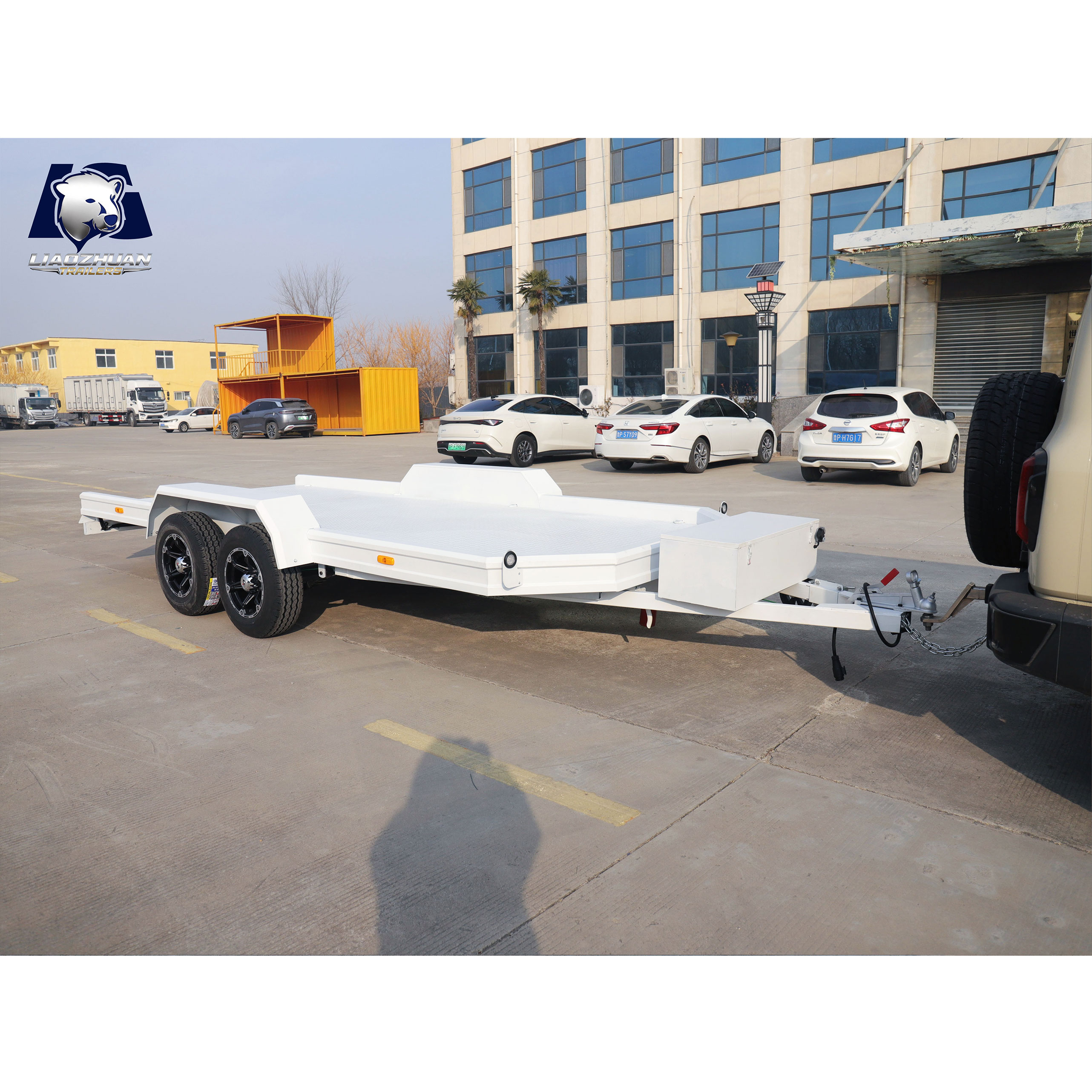 Dual-axis hydraulic lifting car trailer
