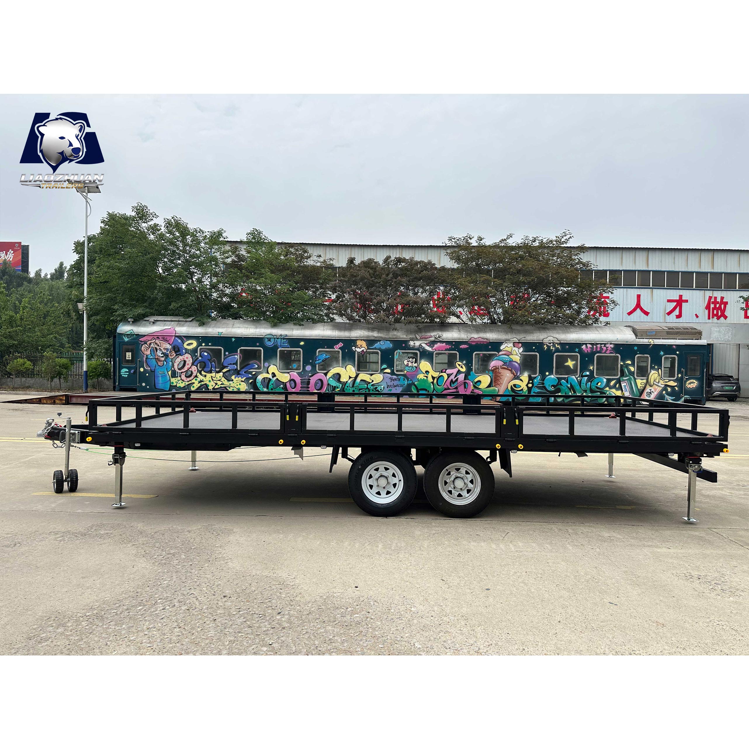 Dual-axis Flatbed Painting Trailer 4500kg ATM (Electric Brake)