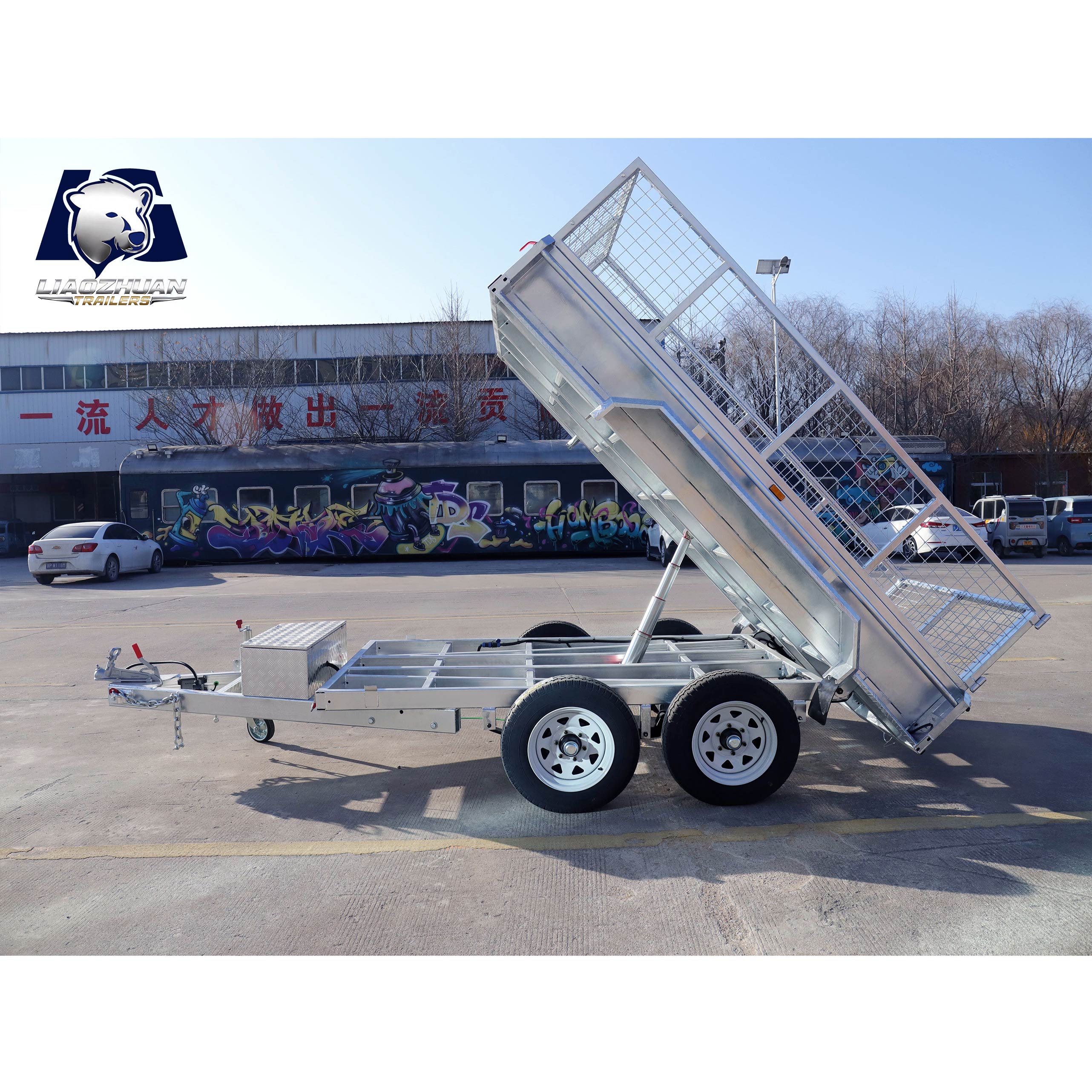 10x5 Hydraulic Tipper Galvanised Box Trailer 3500kg ATM (Electric Brake)
