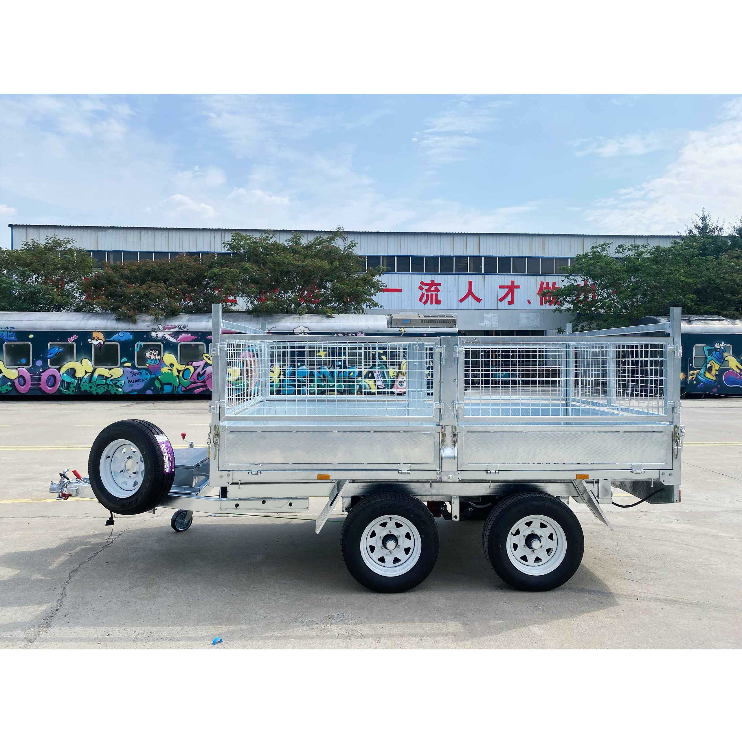 Double-axis dump cage trailer