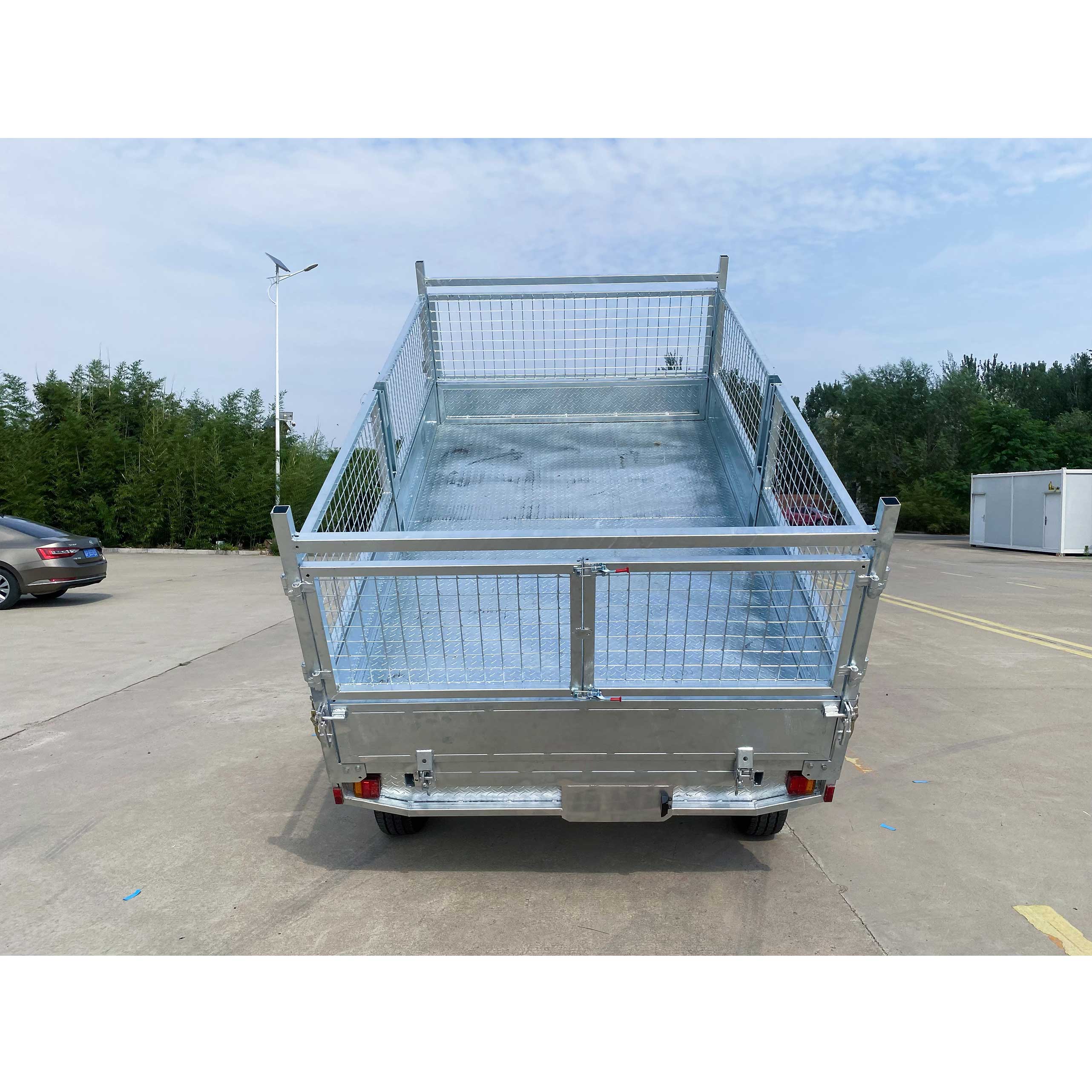 Double-axis dump cage trailer