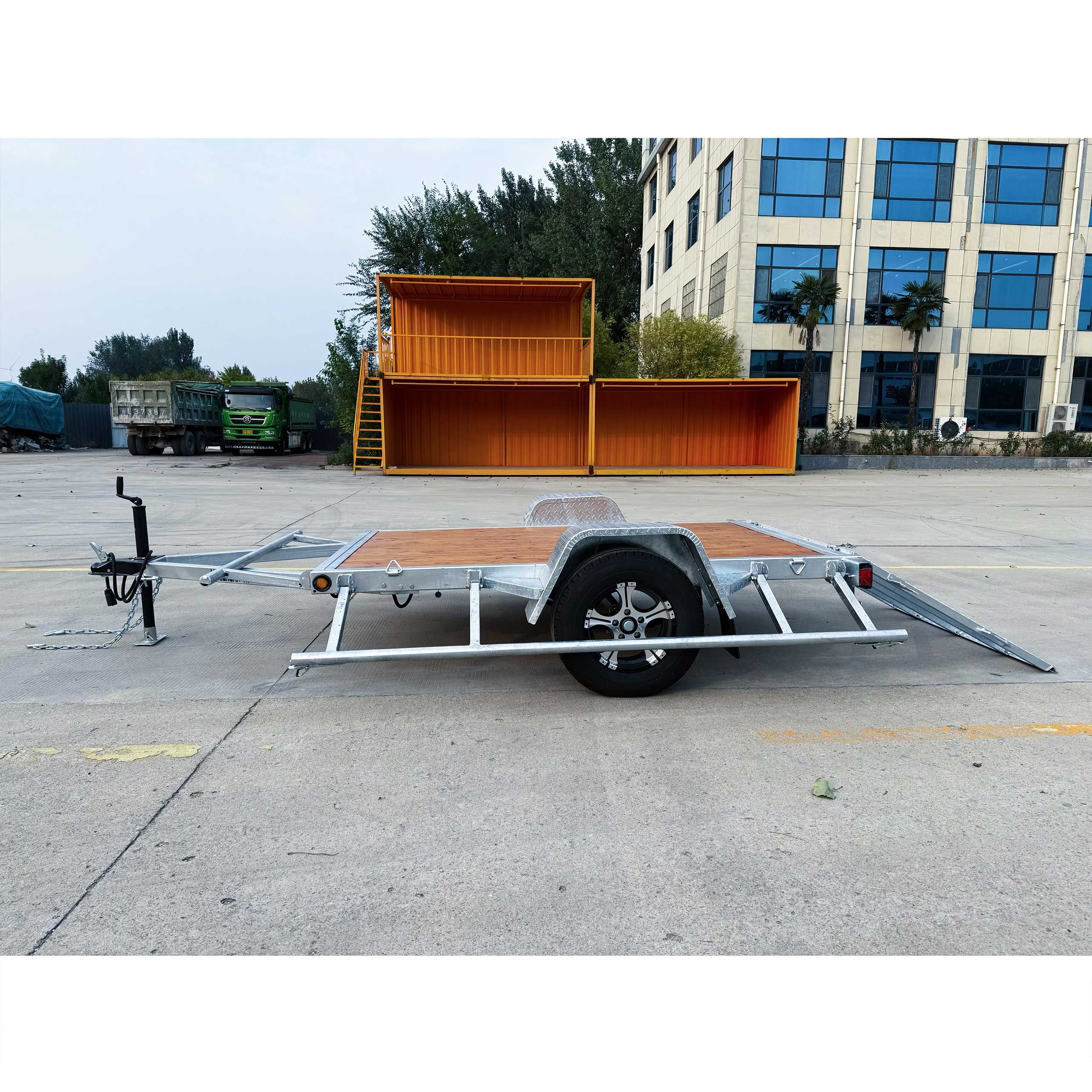 Utility wooden board trailer