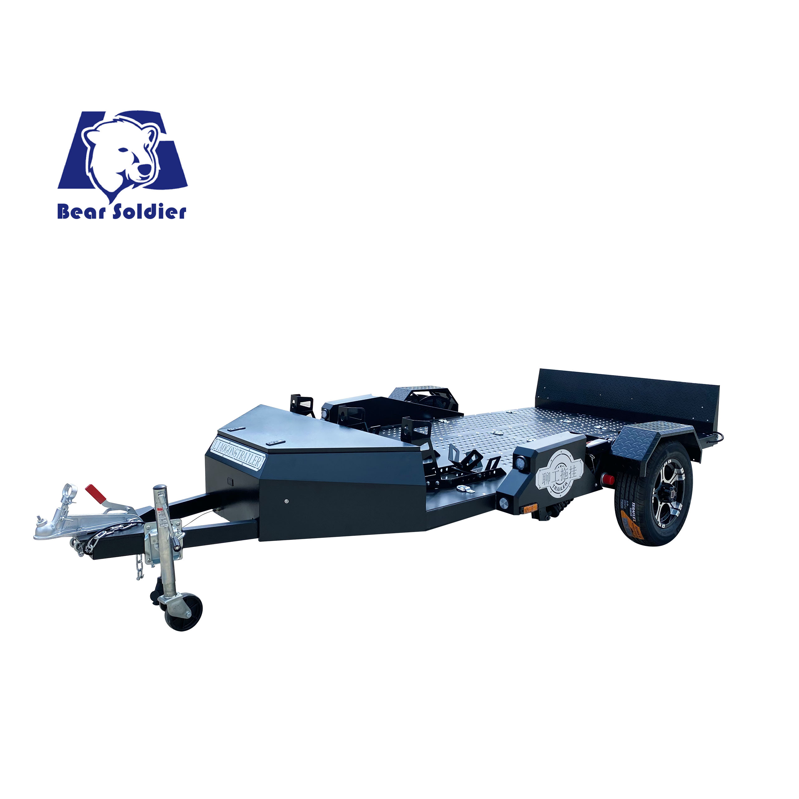 Lift-type motorcycle trailer
