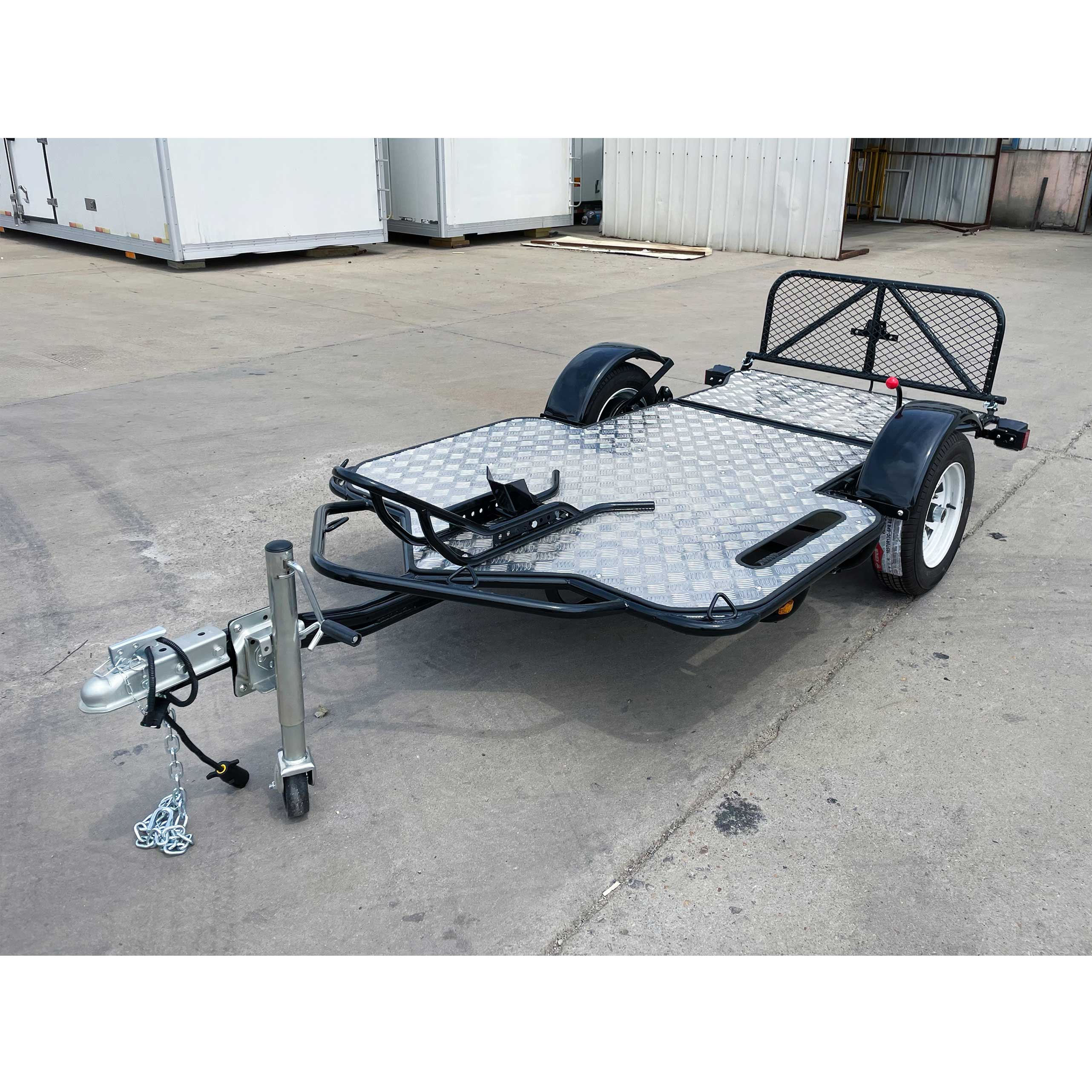 Single-axle hydraulic single motorcycle trailer
