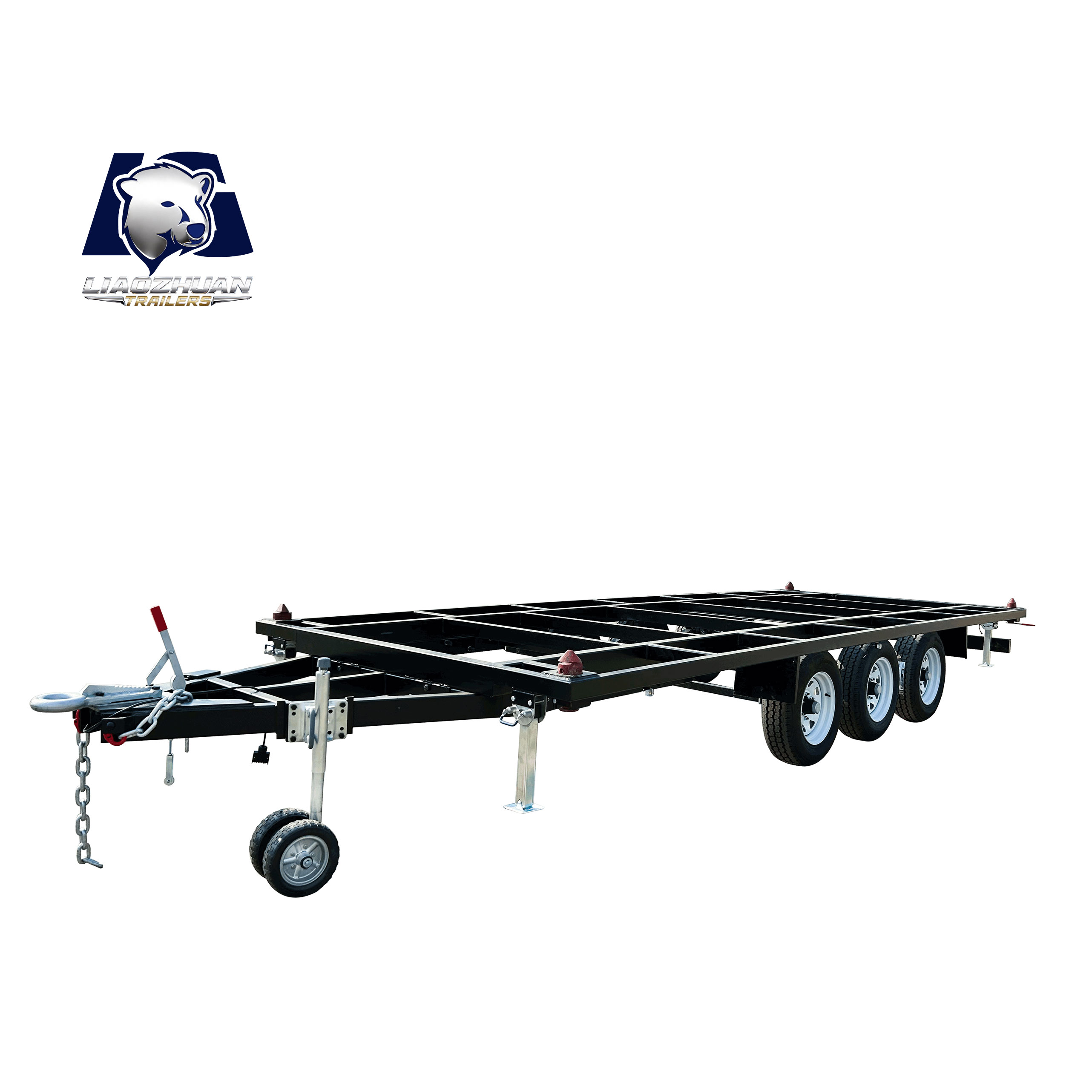 Frame-type black container house trailer