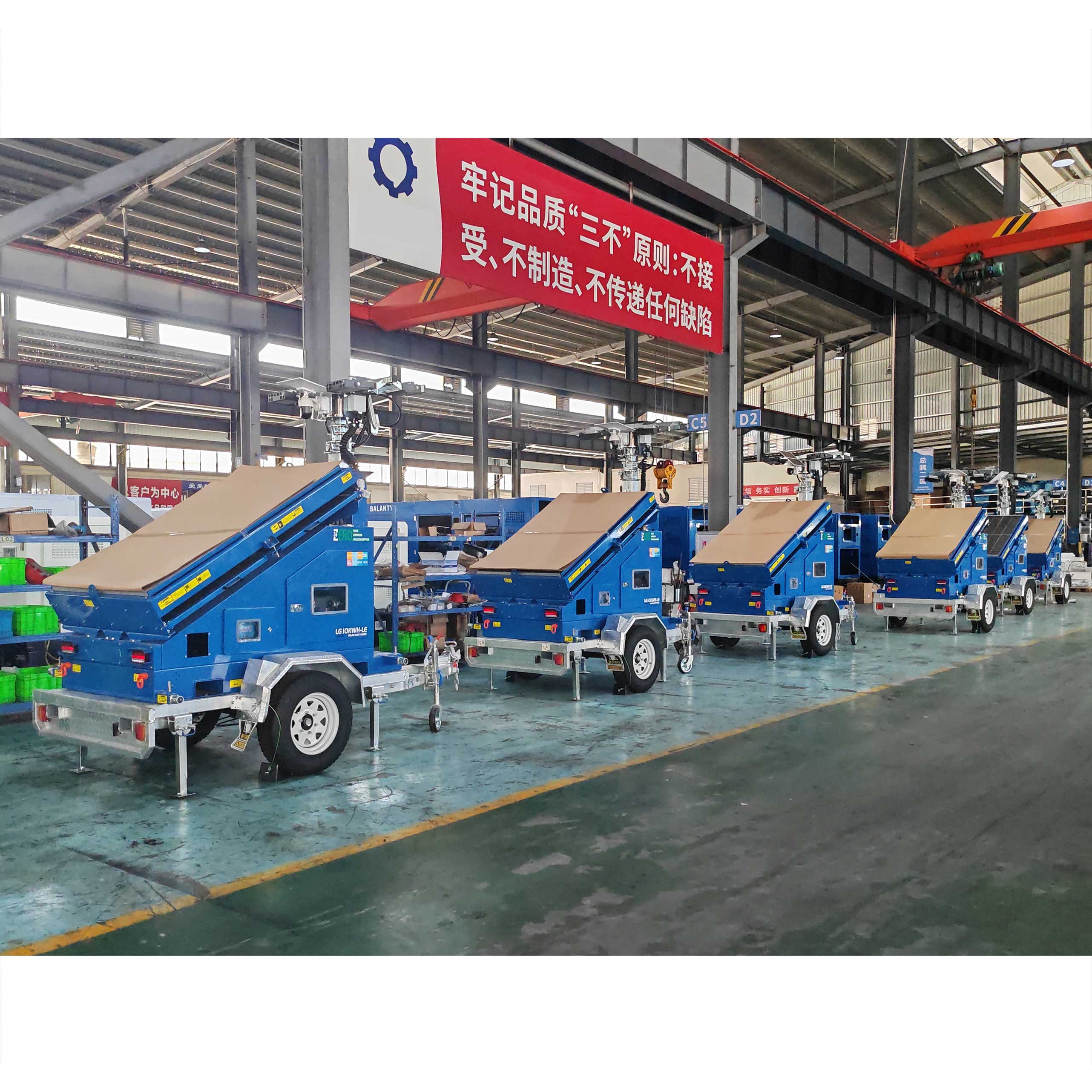 Hot-dip galvanized generator trailer