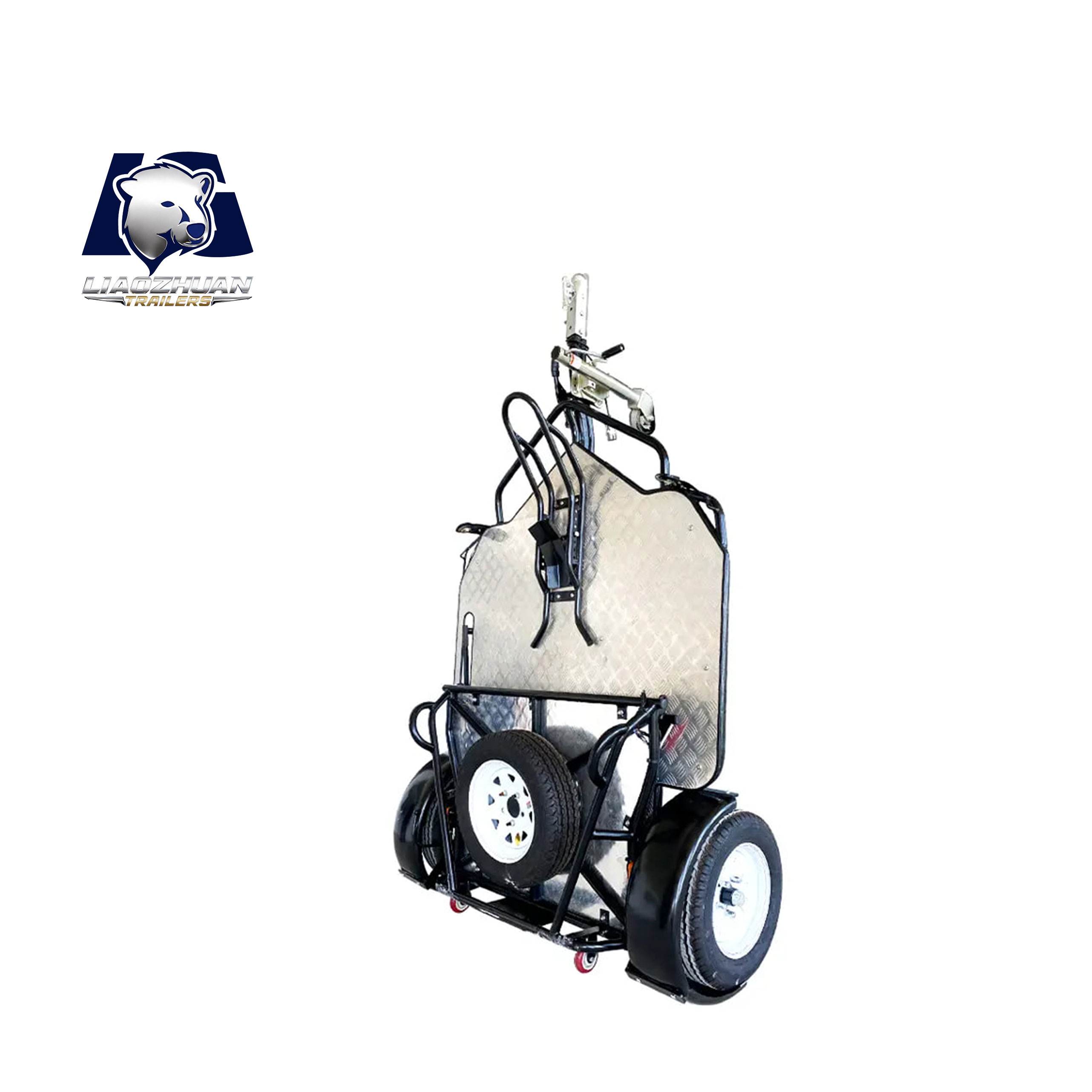 Single-axle hydraulic single motorcycle trailer