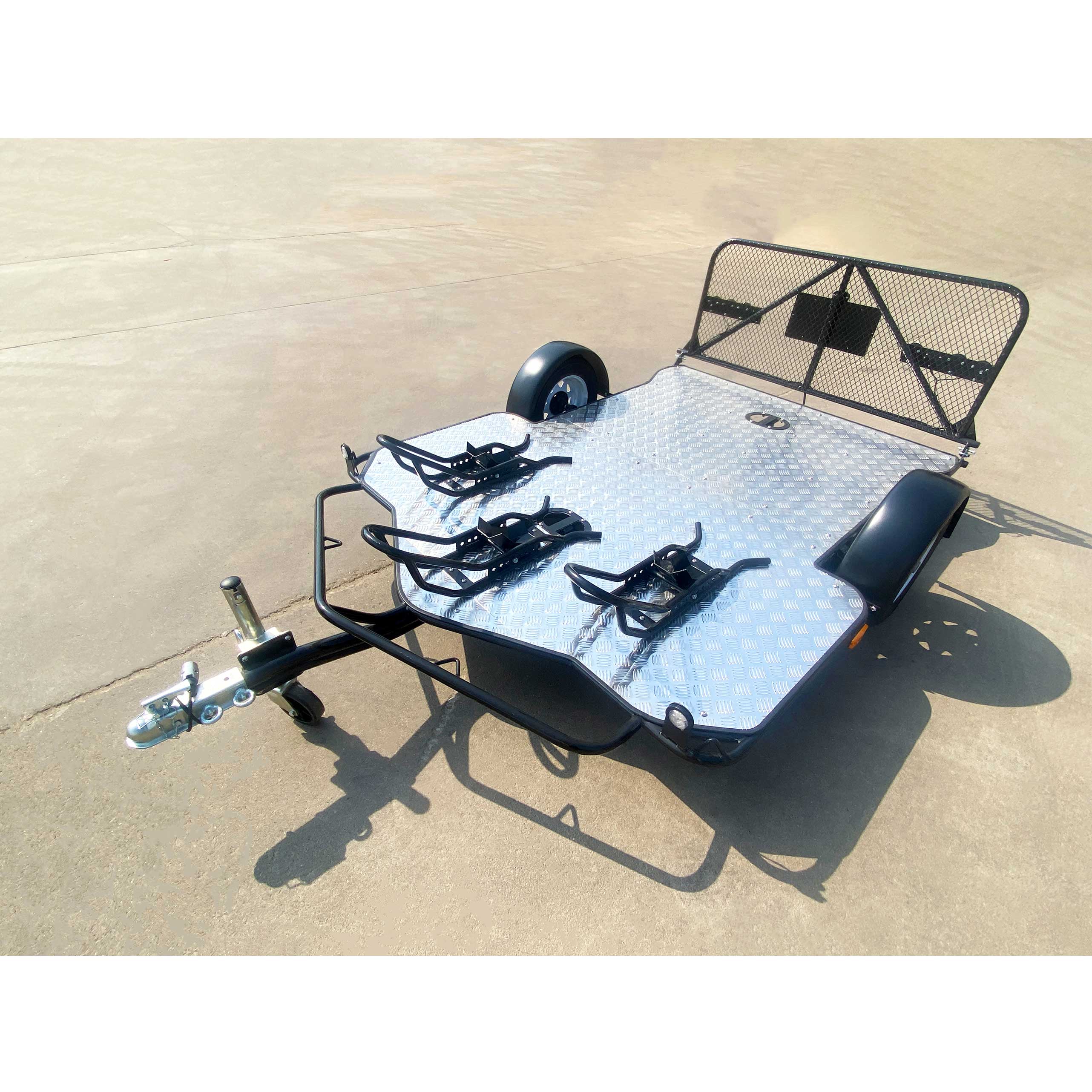 Double motorcycle trailer