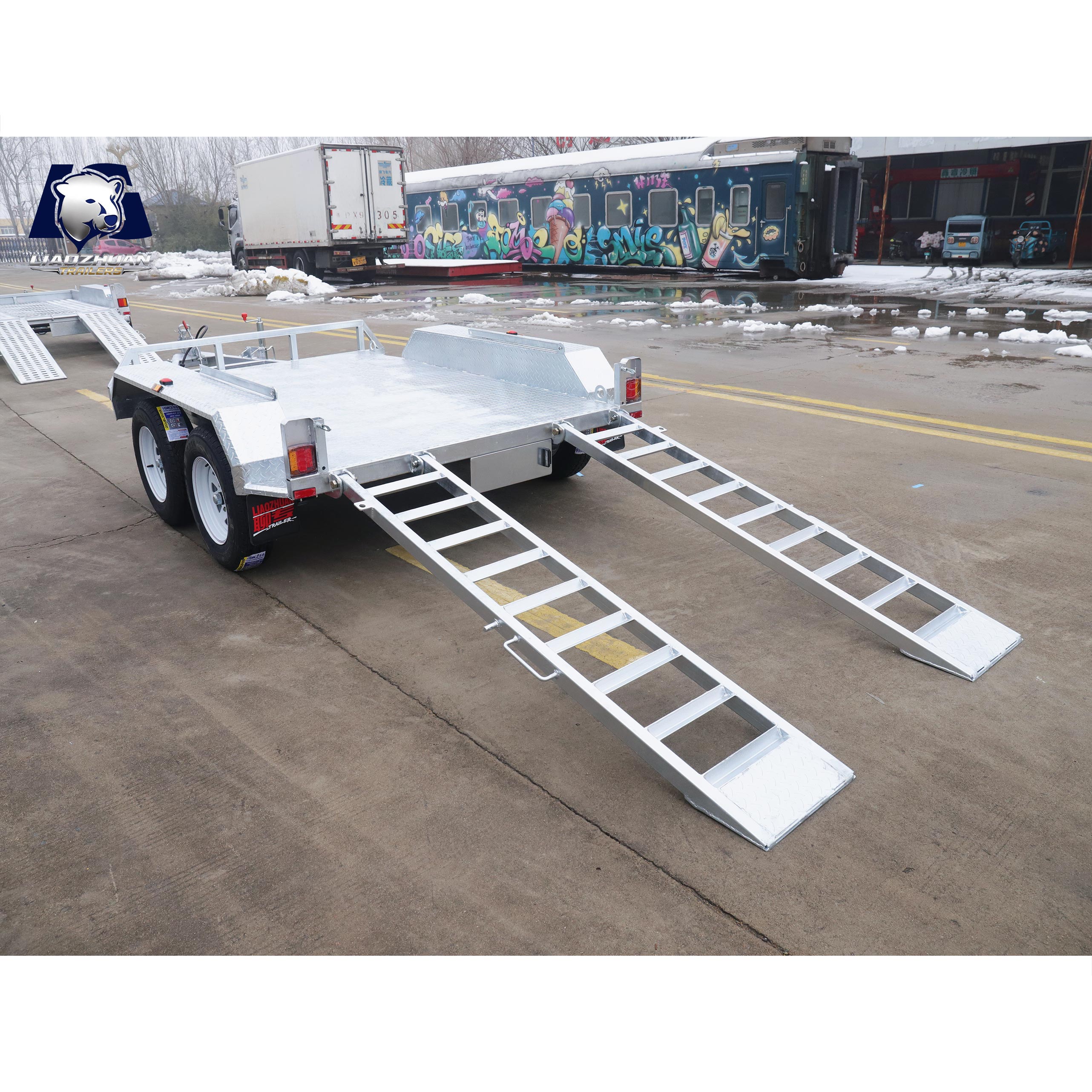 8×5 Double-axis Hot-Dip Galvanised Excavator Trailer 2000kg ATM