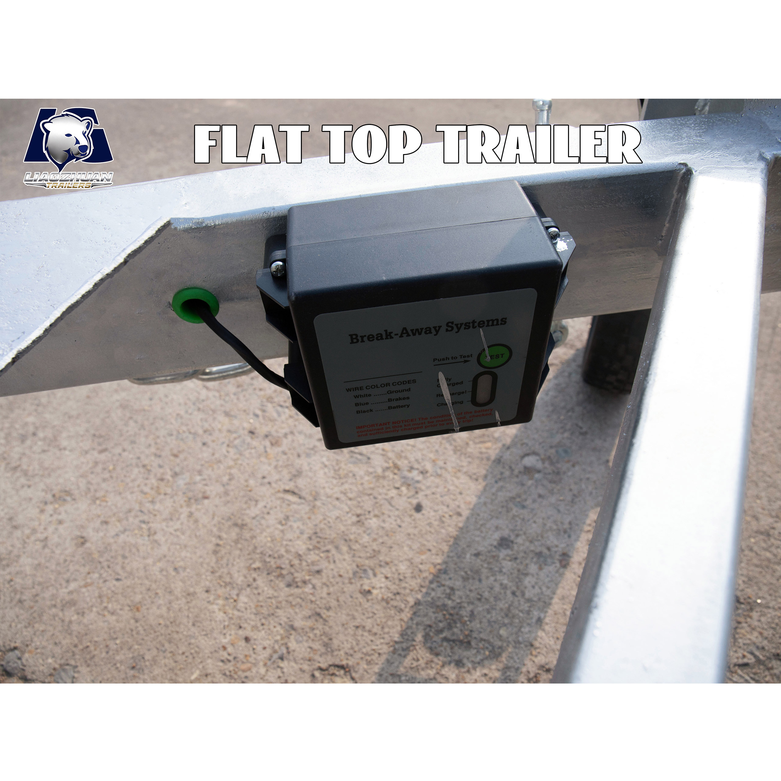 Au Double-axis flat-top trailer