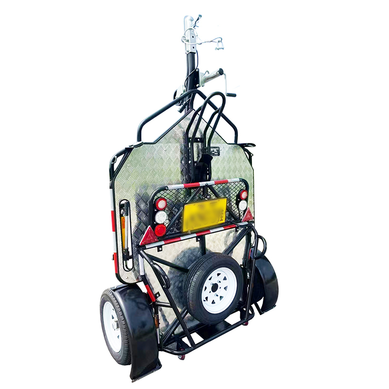 Single-axle hydraulic single motorcycle trailer