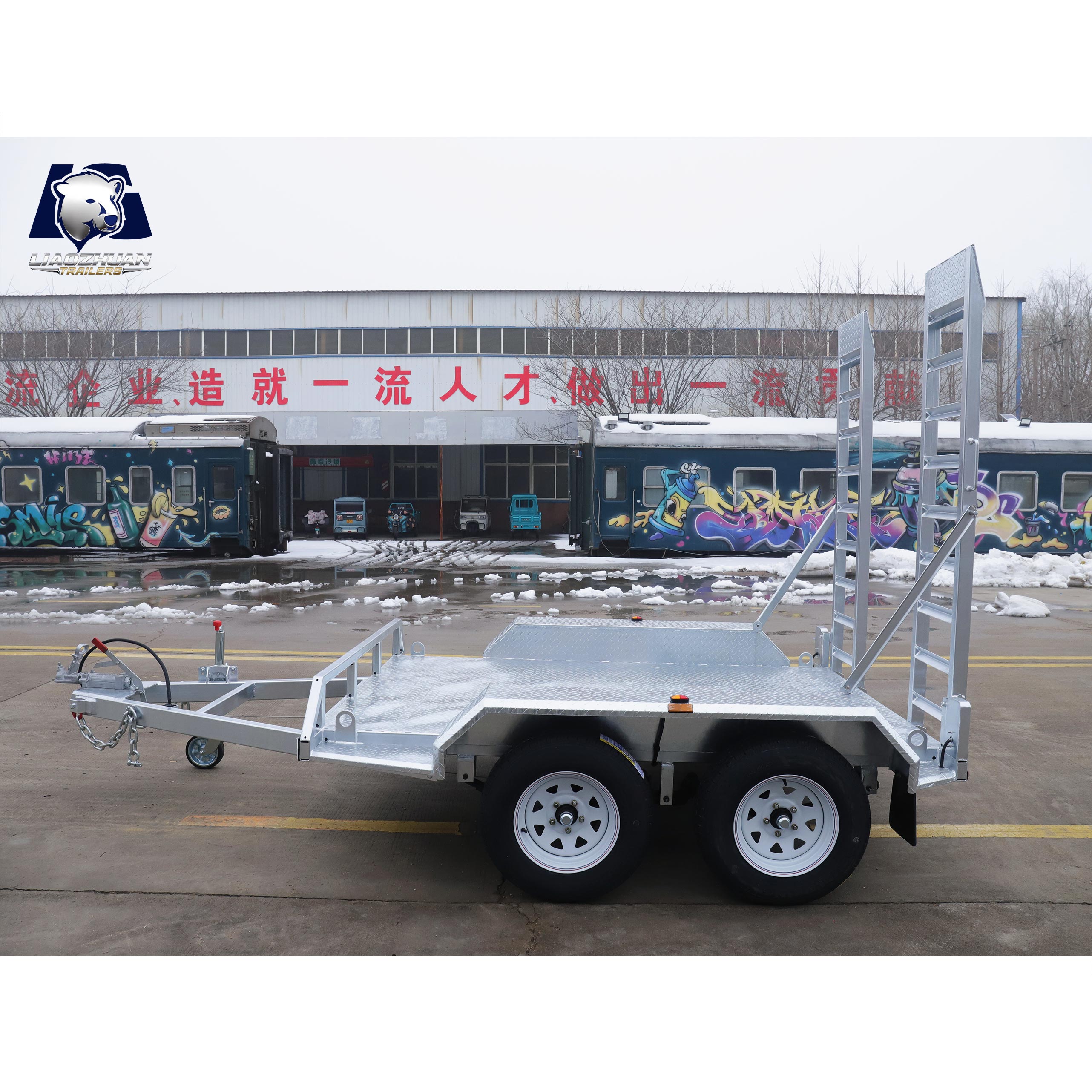 8×5 Double-axis Hot-Dip Galvanised Excavator Trailer 2000kg ATM
