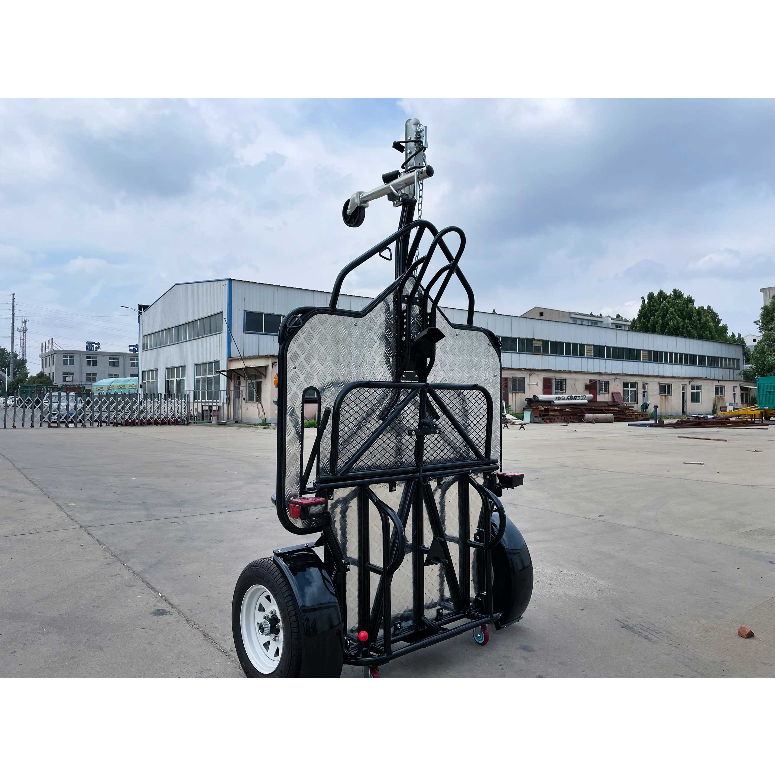 Single-axle hydraulic single motorcycle trailer