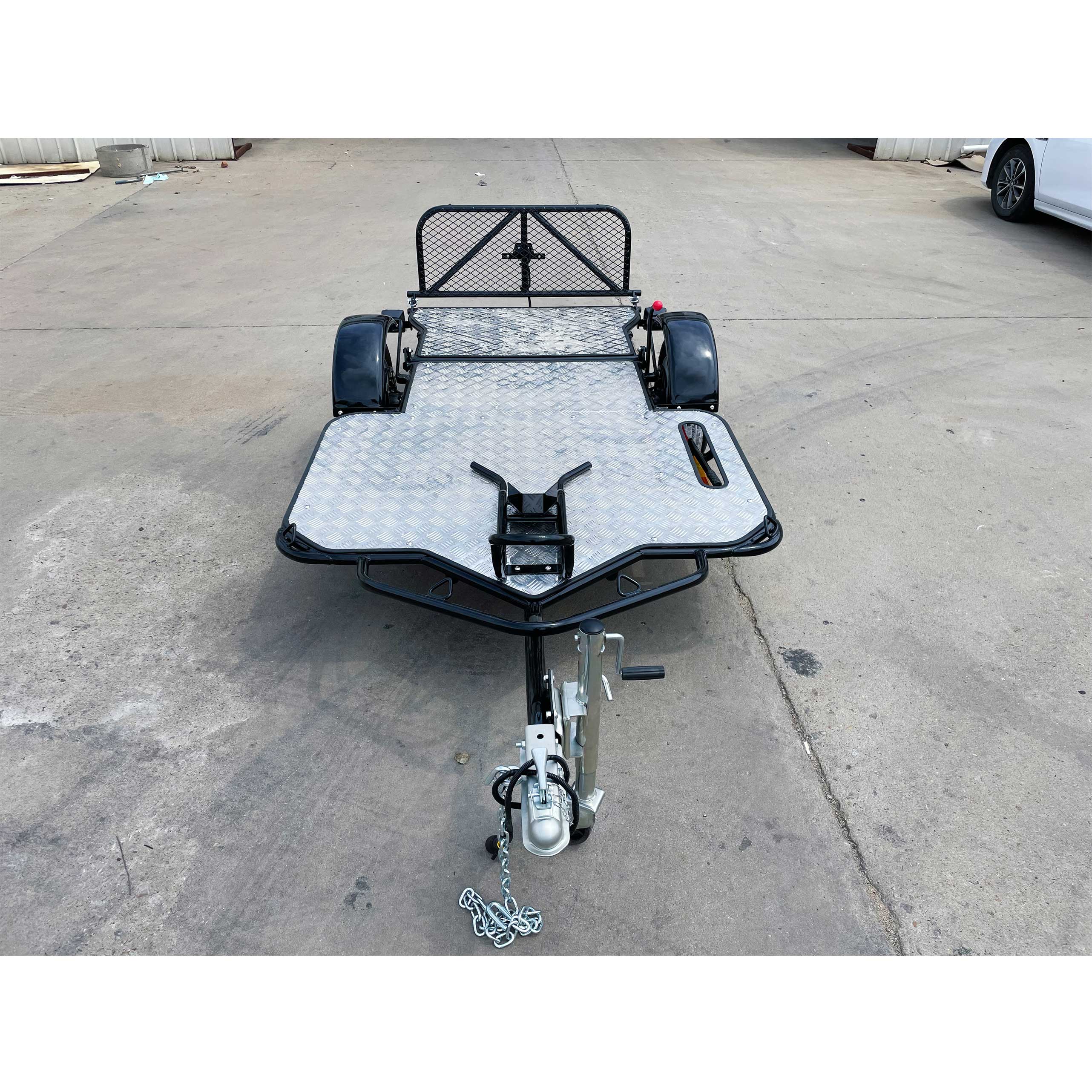 Single-axle hydraulic single motorcycle trailer