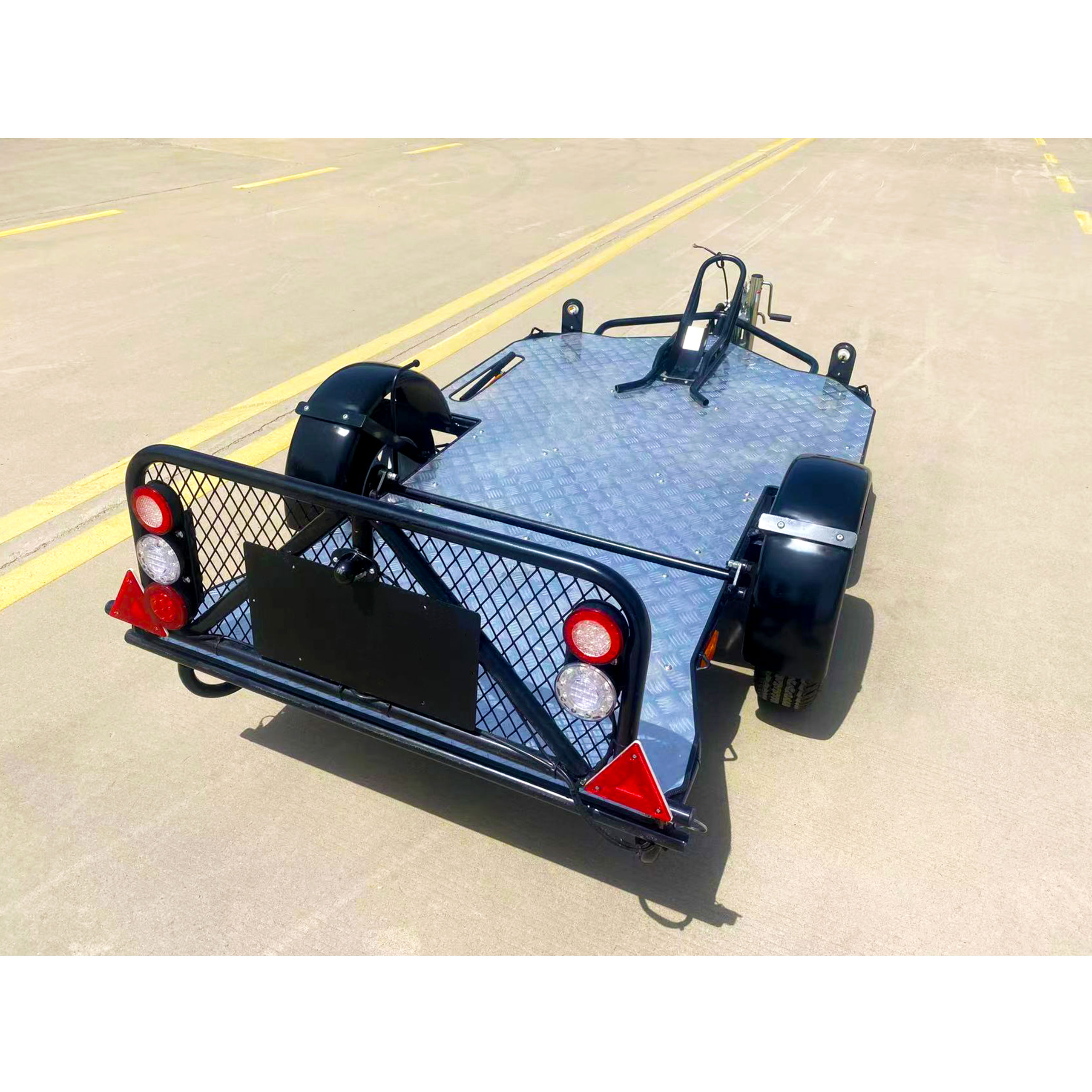 Single-axle hydraulic single motorcycle trailer