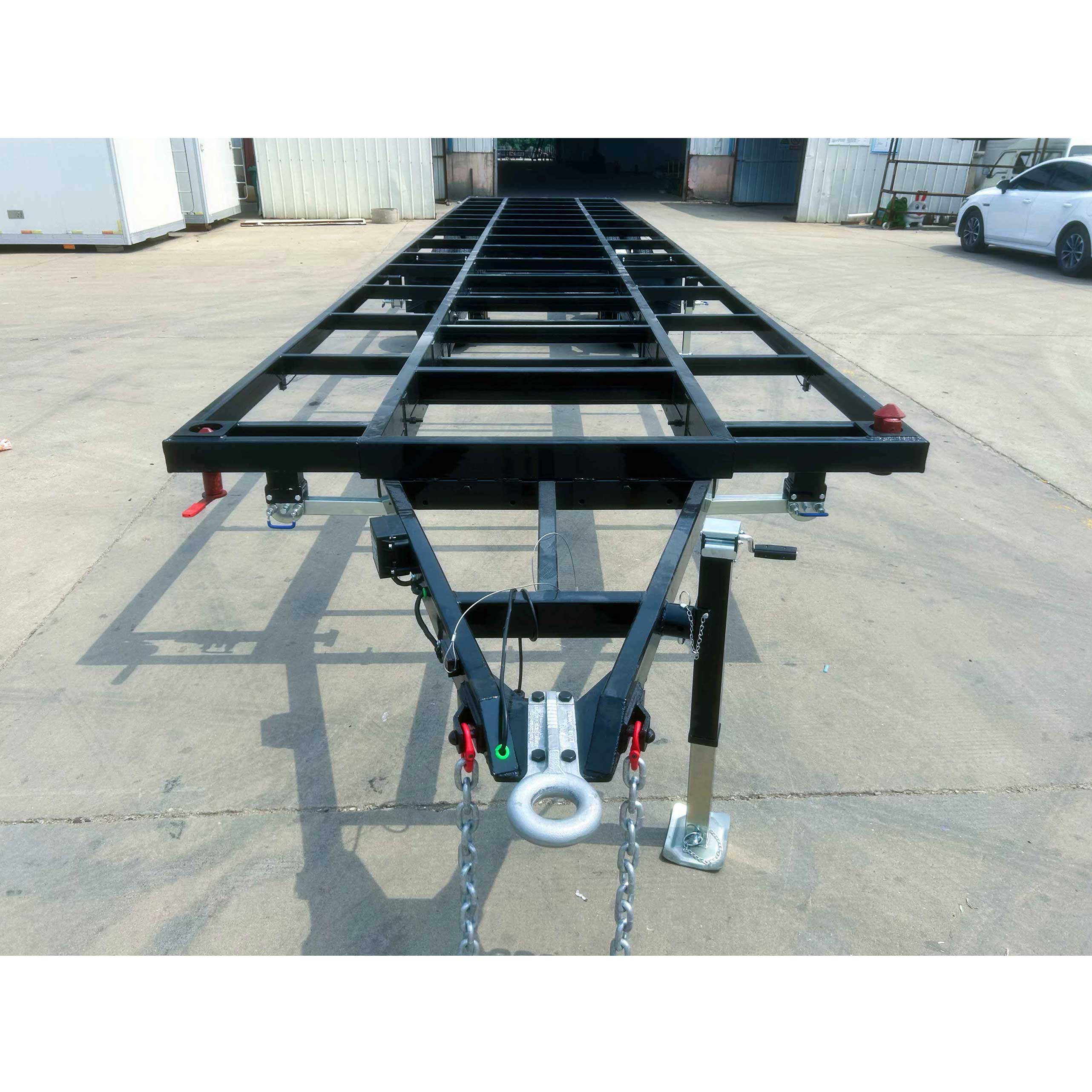 Super-long frame container house towing trailer