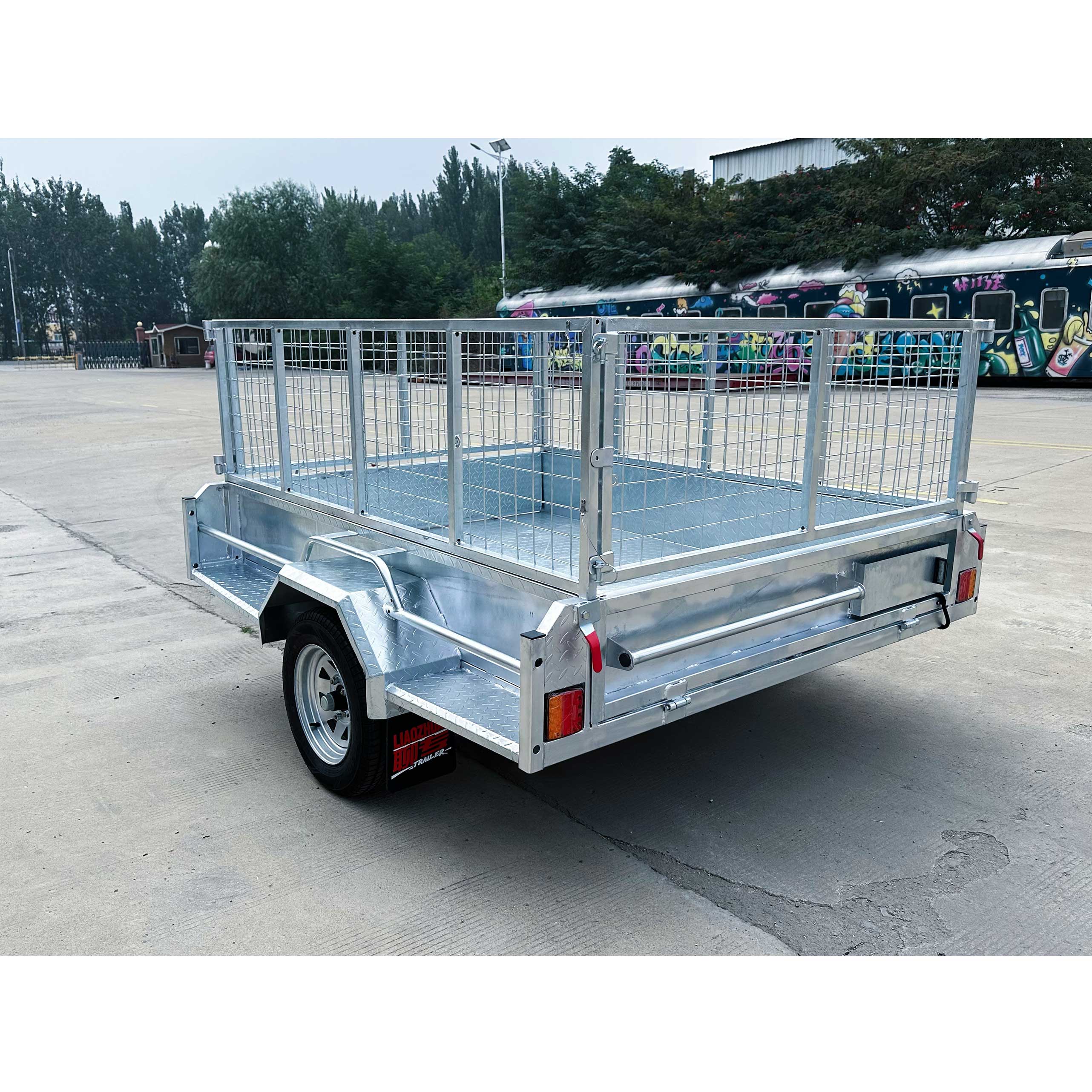 Single-axis cage-type tandem 7*5 trailer ATM750kg