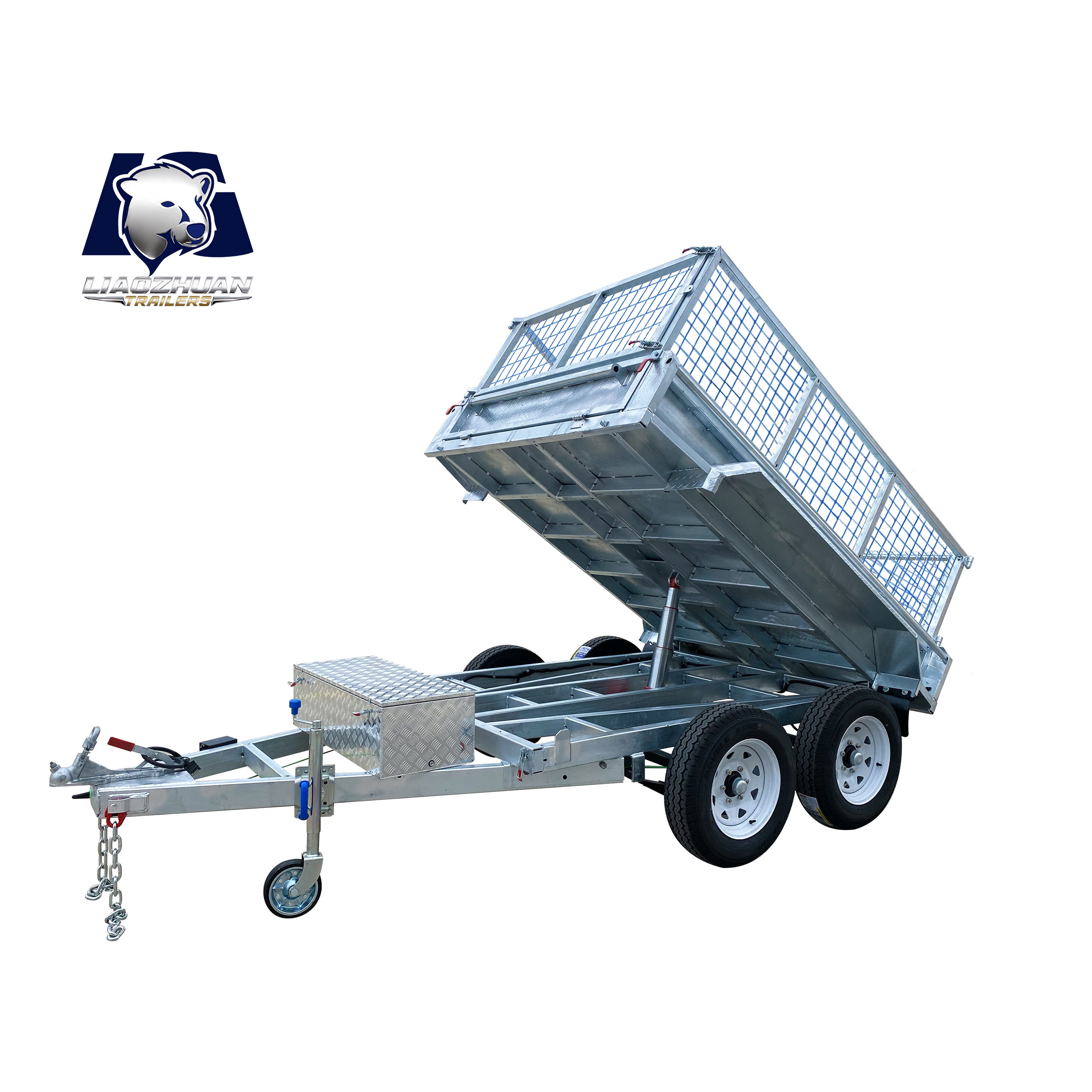 8x5 Hydraulic Tipper Galvanised Box Trailer 3000kg ATM (Electric Brake)