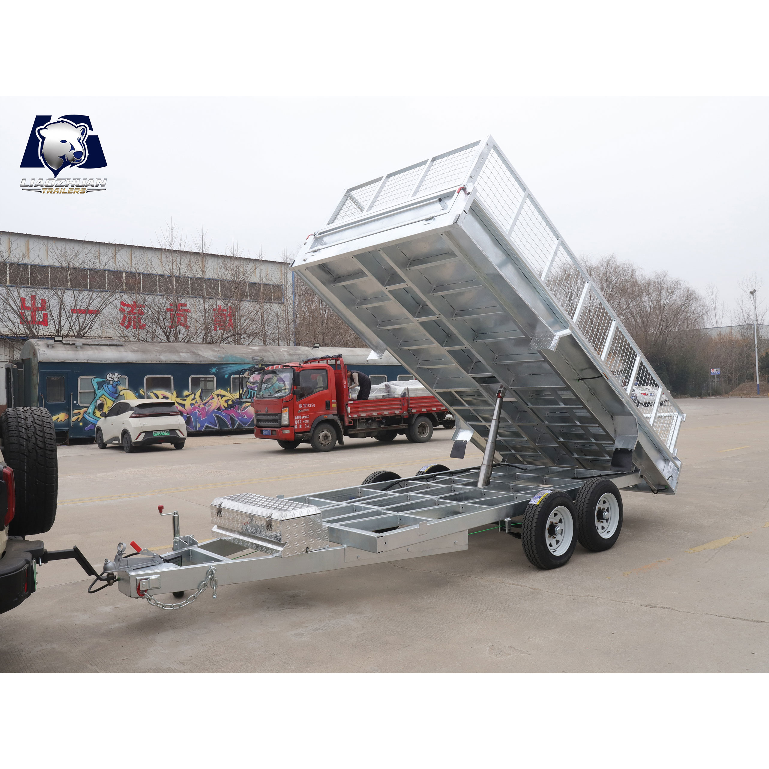 14x6 Hydraulic Tipper Galvanised Box Trailer 3500kg ATM (Electric Brake)
