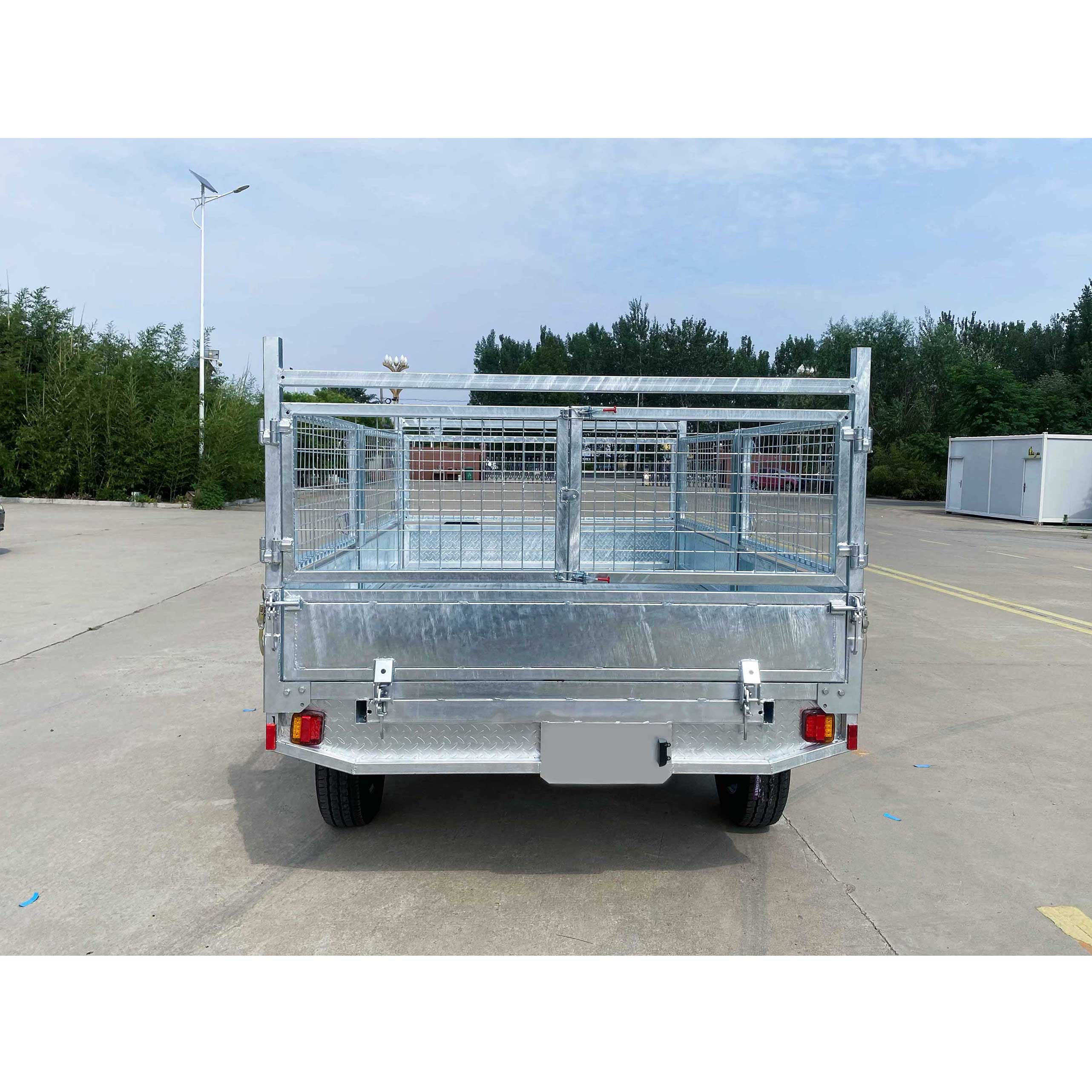 Double-axis dump cage trailer