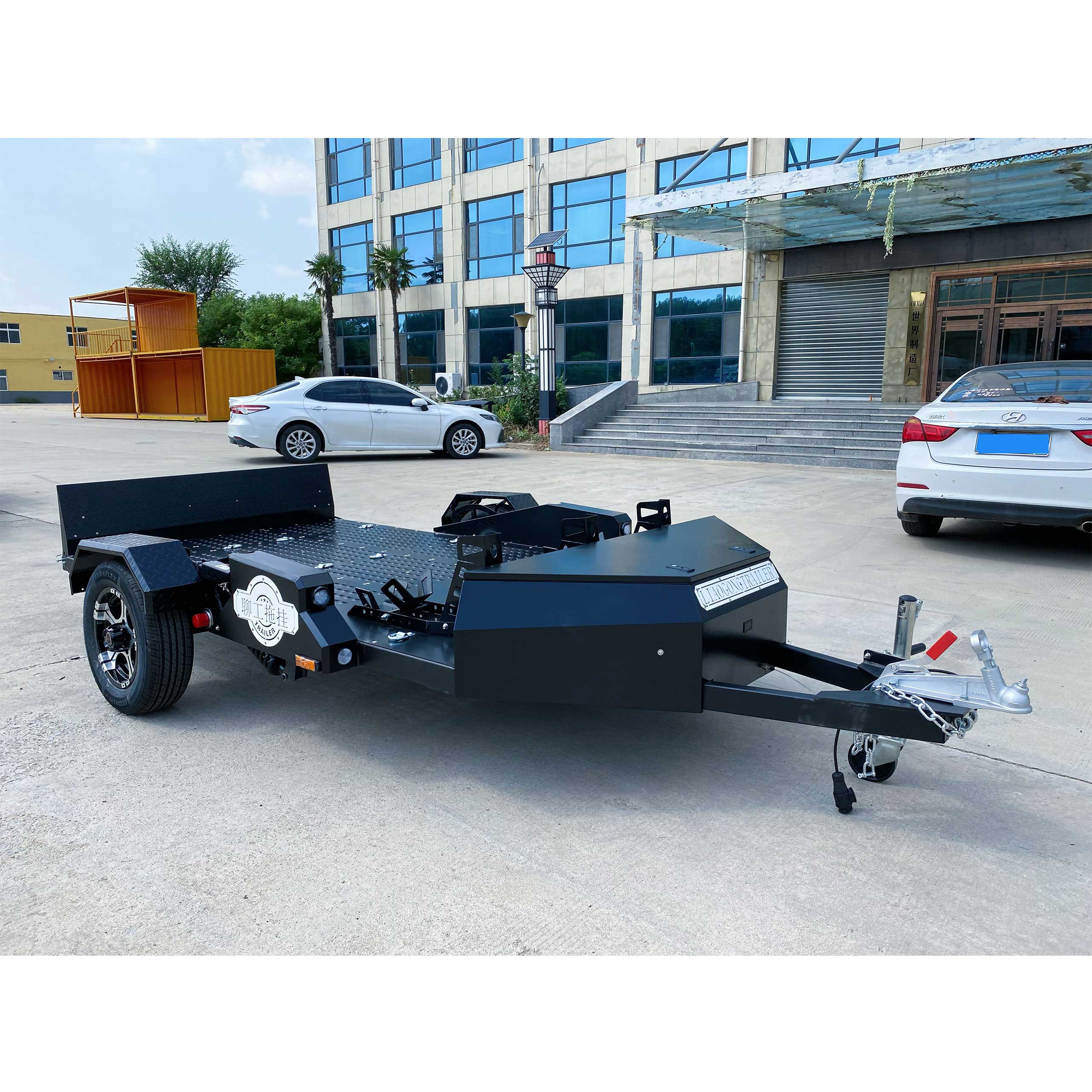 Lift-type motorcycle trailer