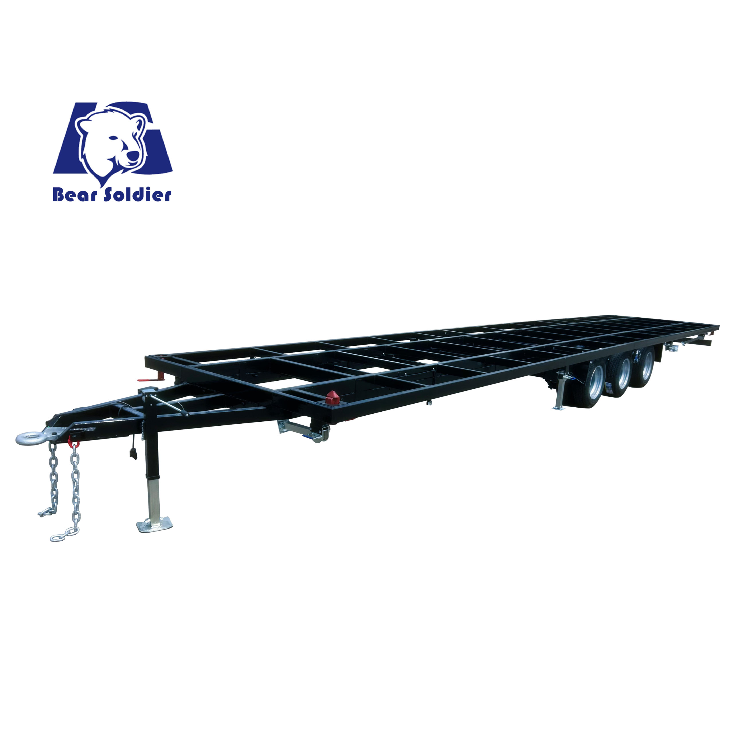 Super-long frame container house towing trailer