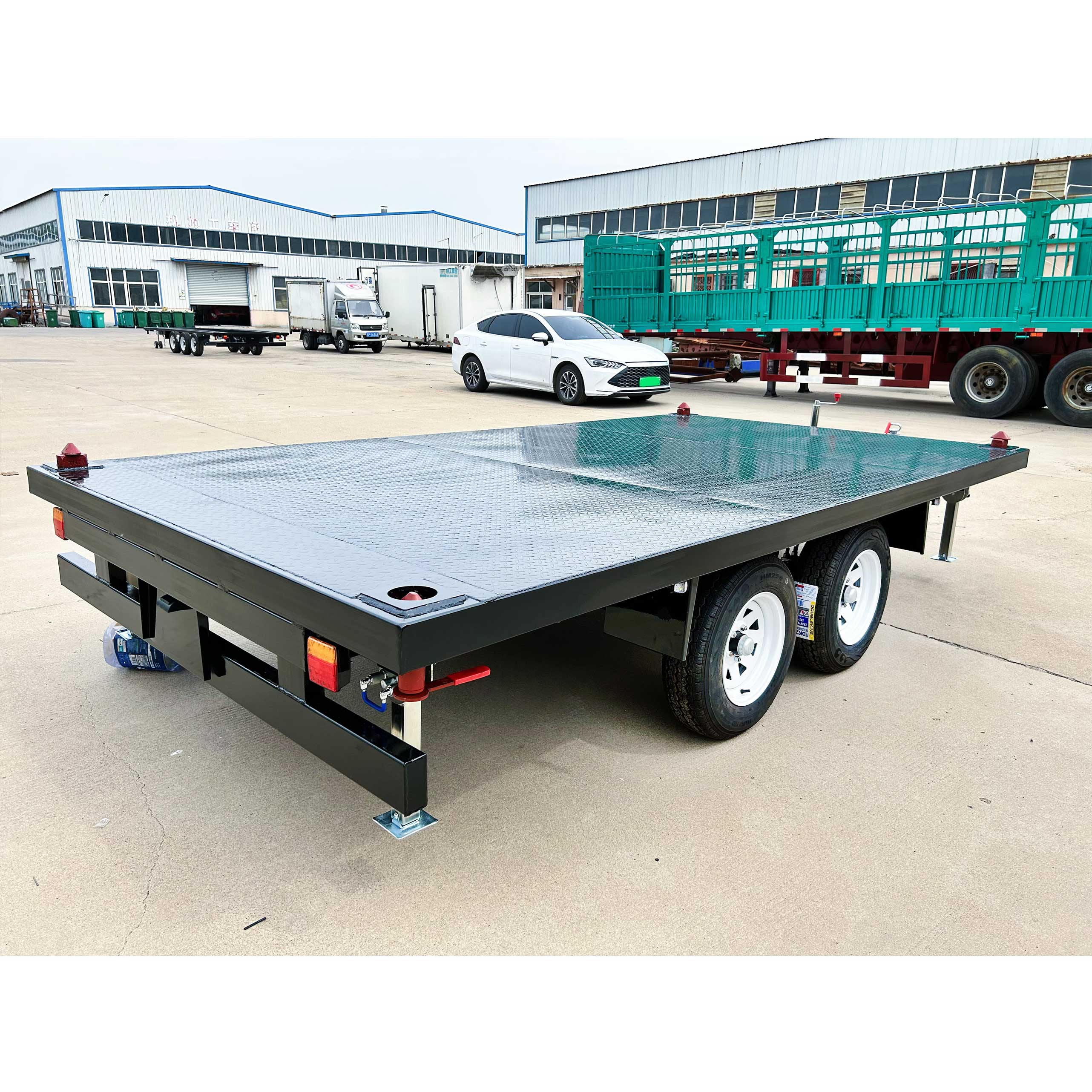 Bottom-plate container house trailer