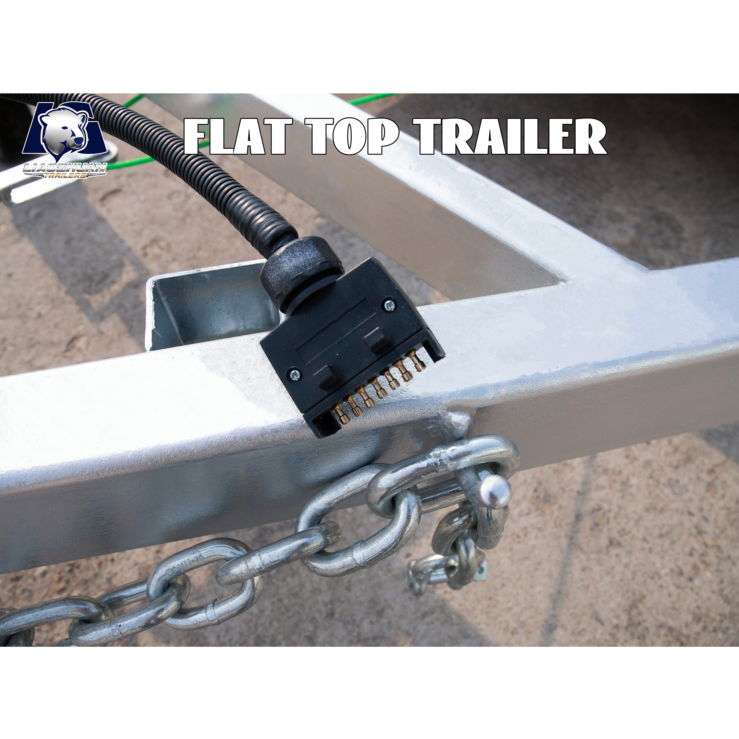Au Double-axis flat-top trailer