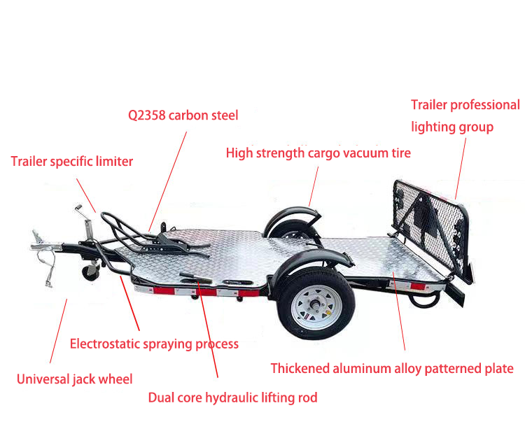 Single trailer motorcycle trailer