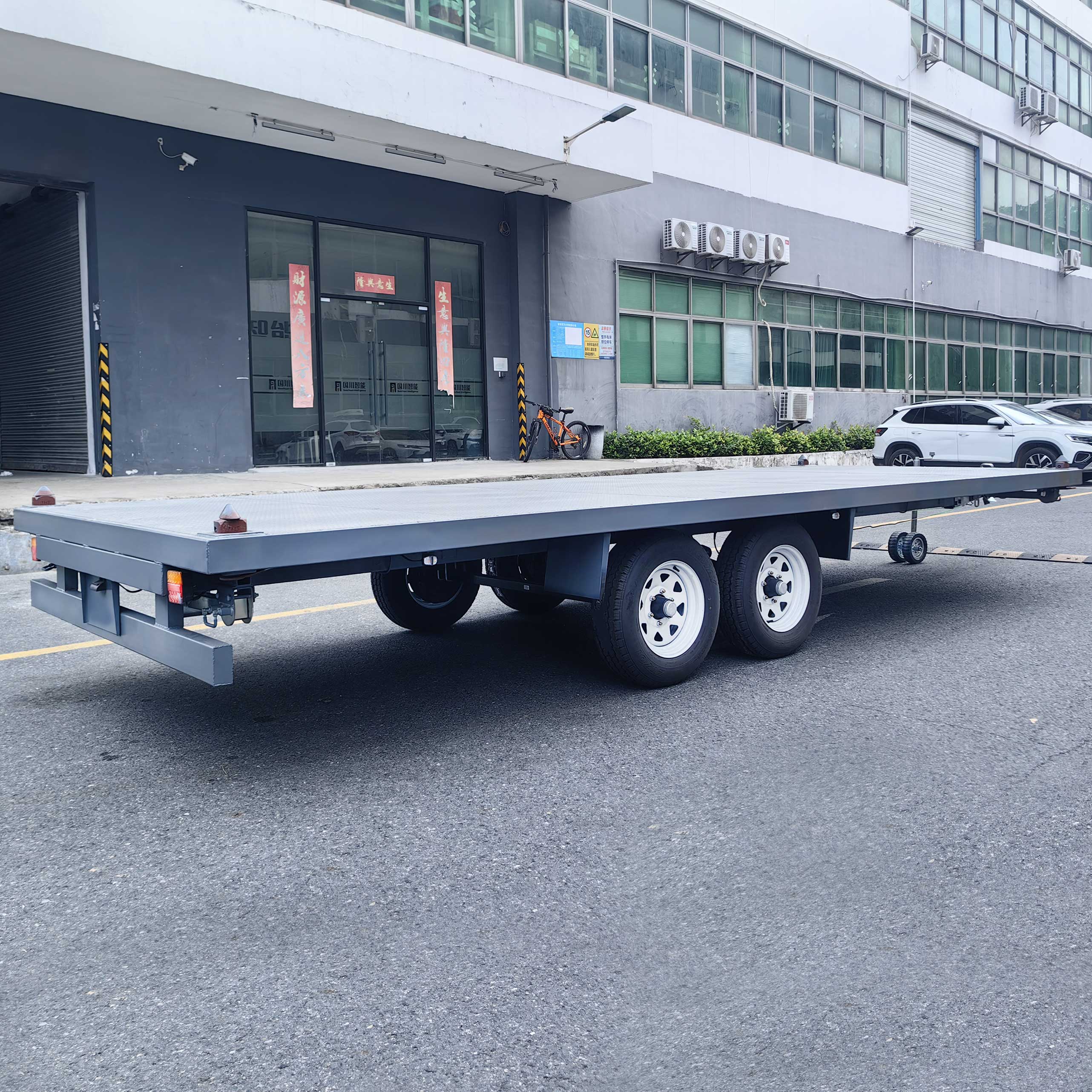 Bottom-plate container house trailer