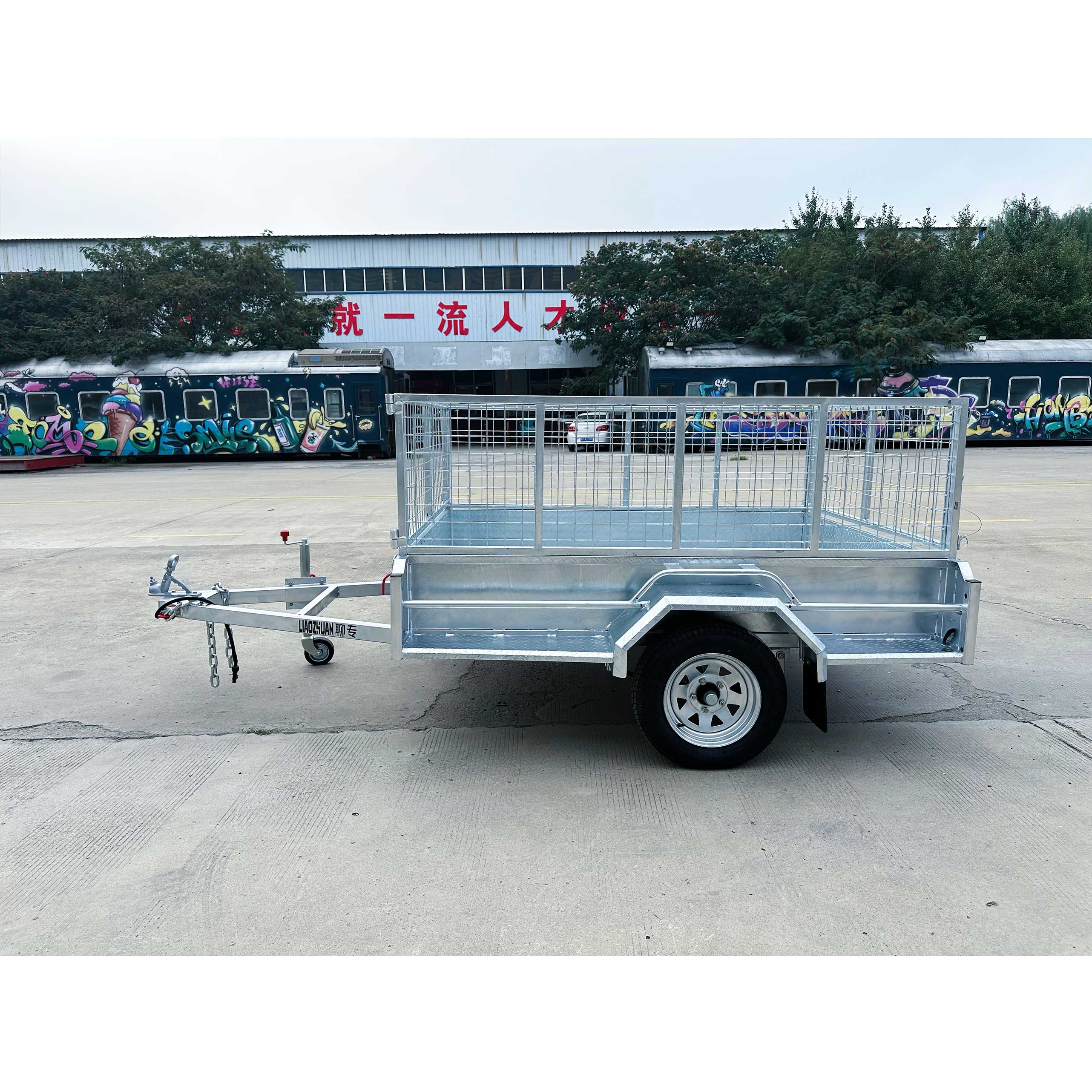 Single-axis cage-type tandem 7*5 trailer ATM750kg