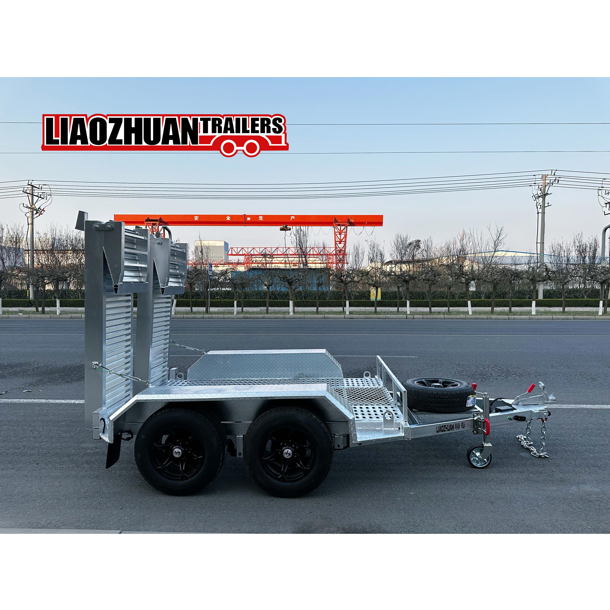 8×5 Double-axis Hot-Dip Galvanised Excavator Trailer 3500kg ATM