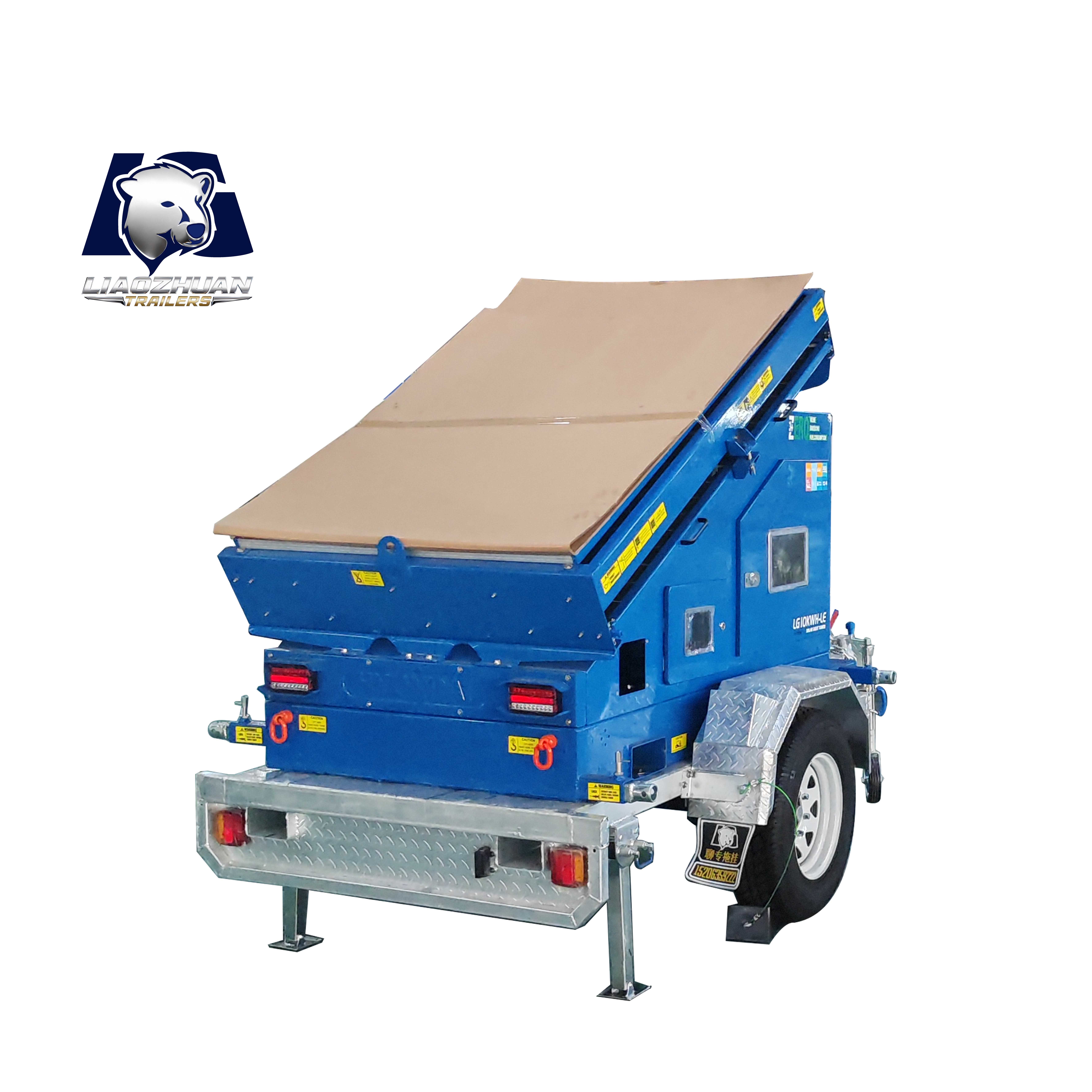 Hot-dip galvanized generator trailer
