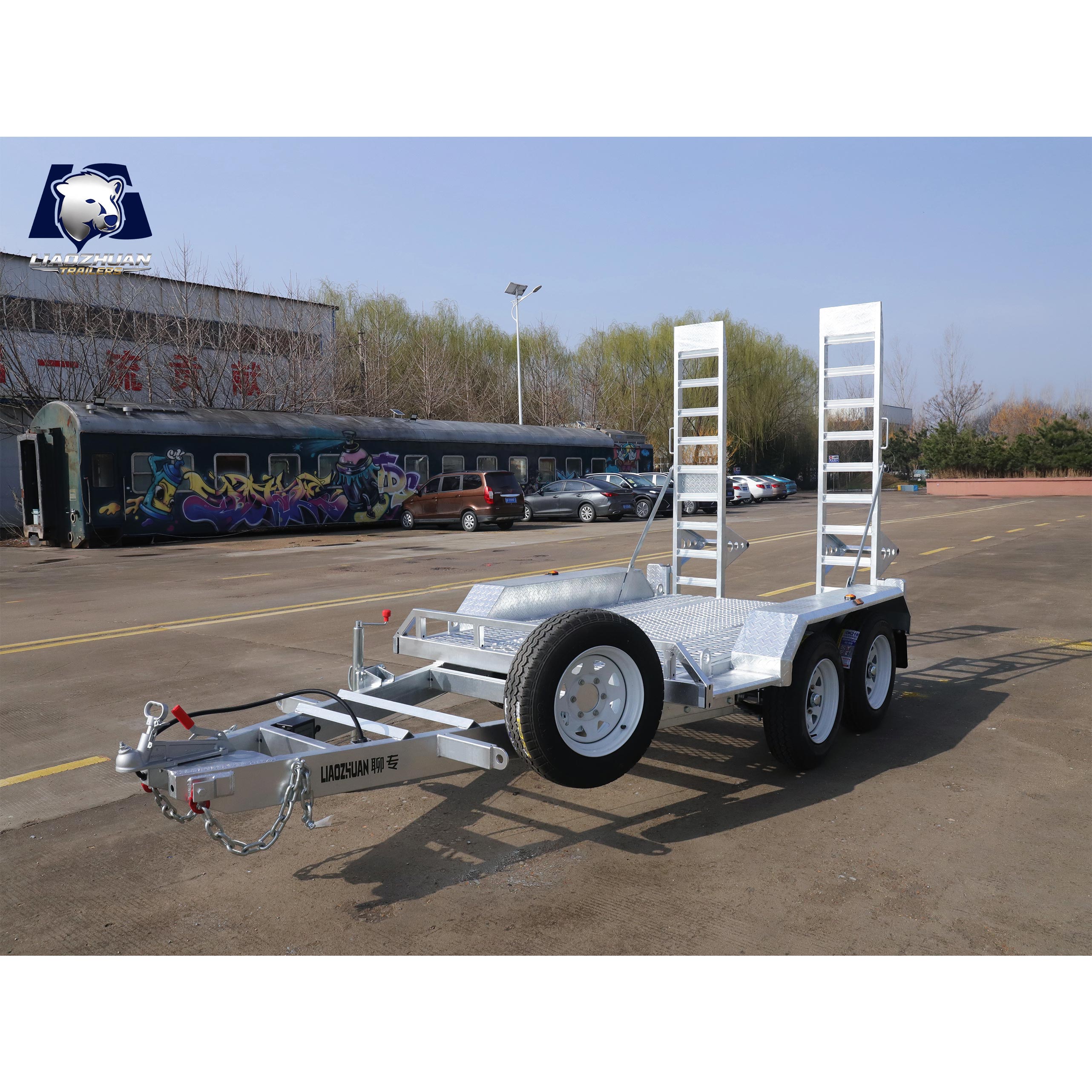 8×5 Double-axis Hot-Dip Galvanised Excavator Trailer 3000kg ATM