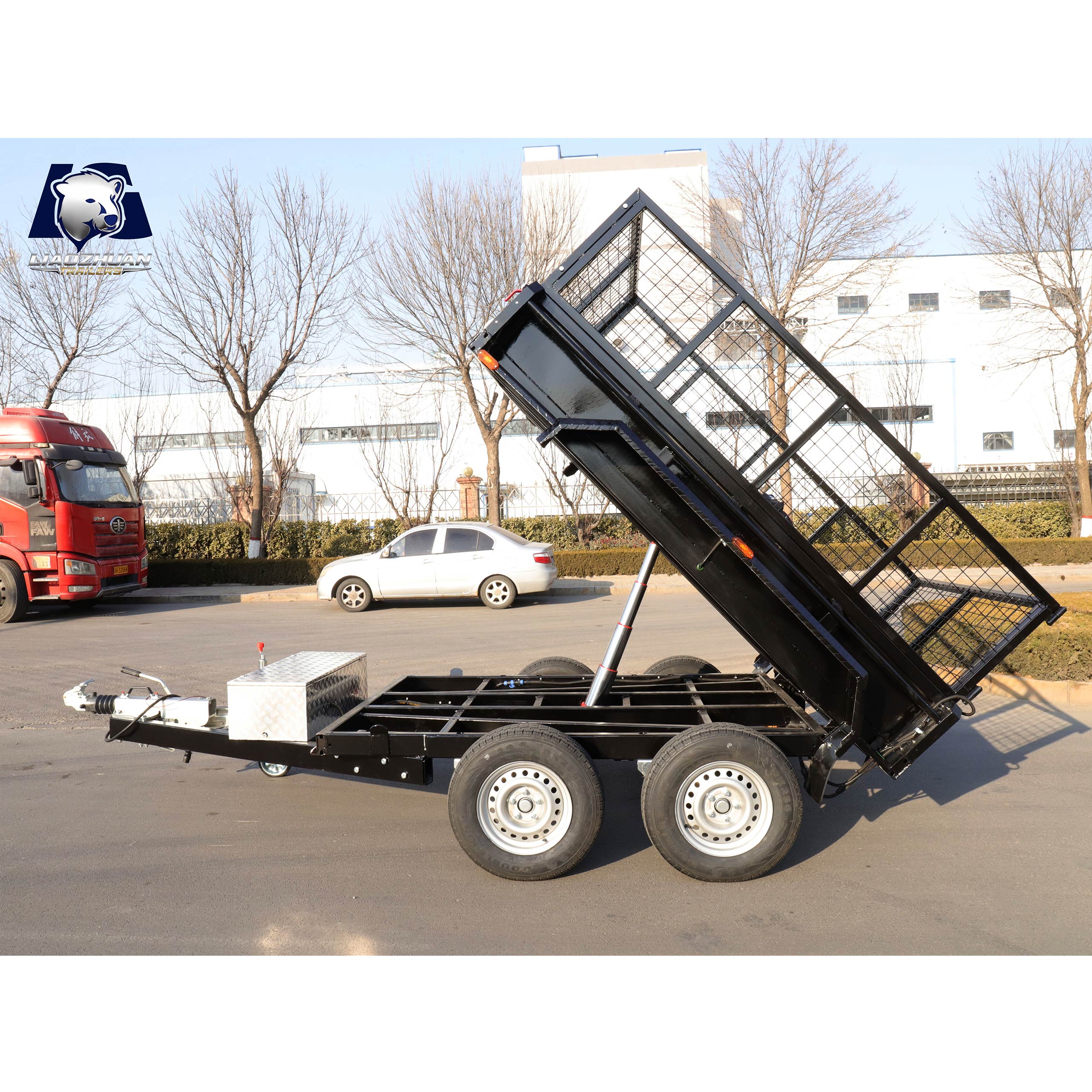 8x5 Hydraulic Dual-axis Tipper Painting Trailer 3000kg ATM (Collision Brake)