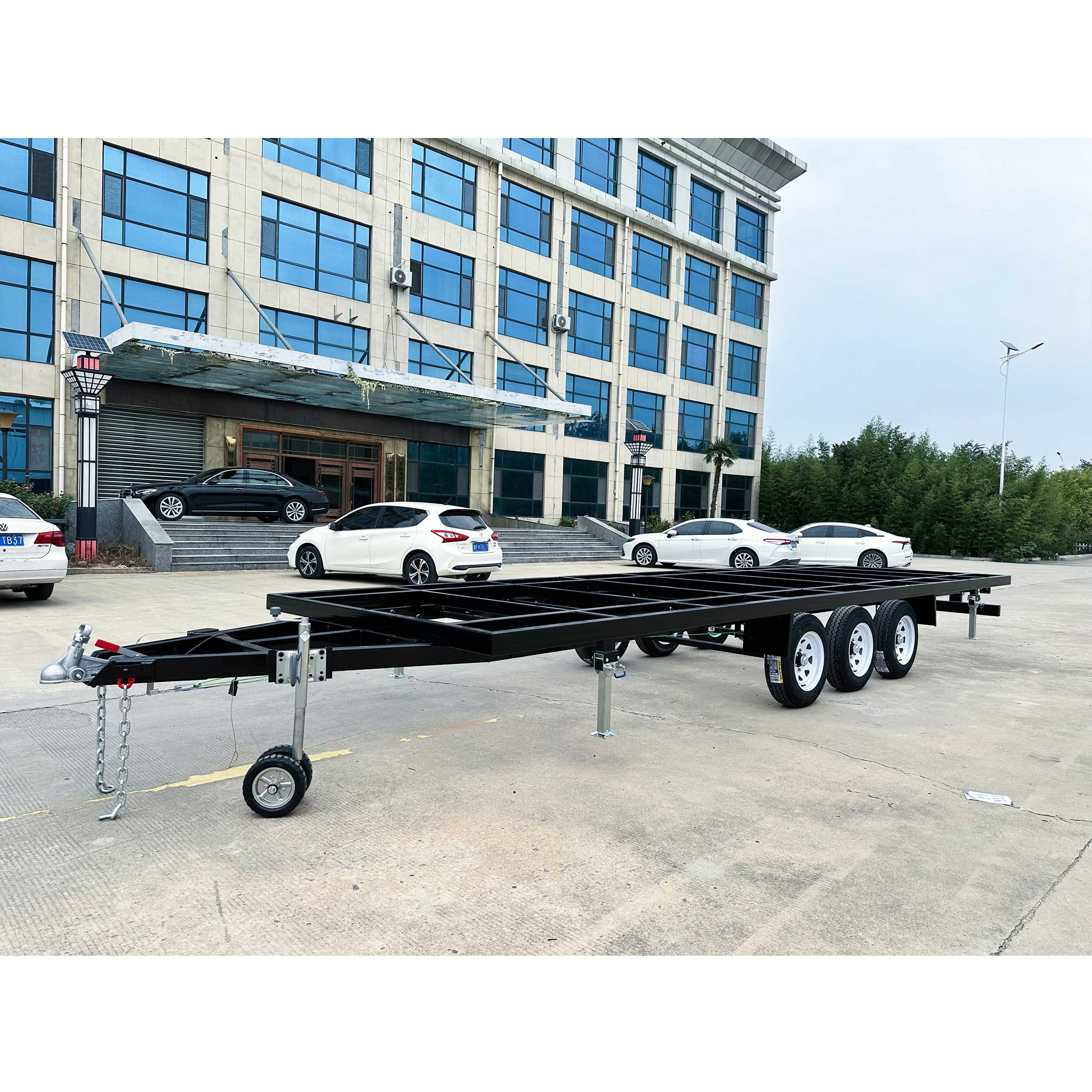 Three-axis ATM4500kg container house trailer