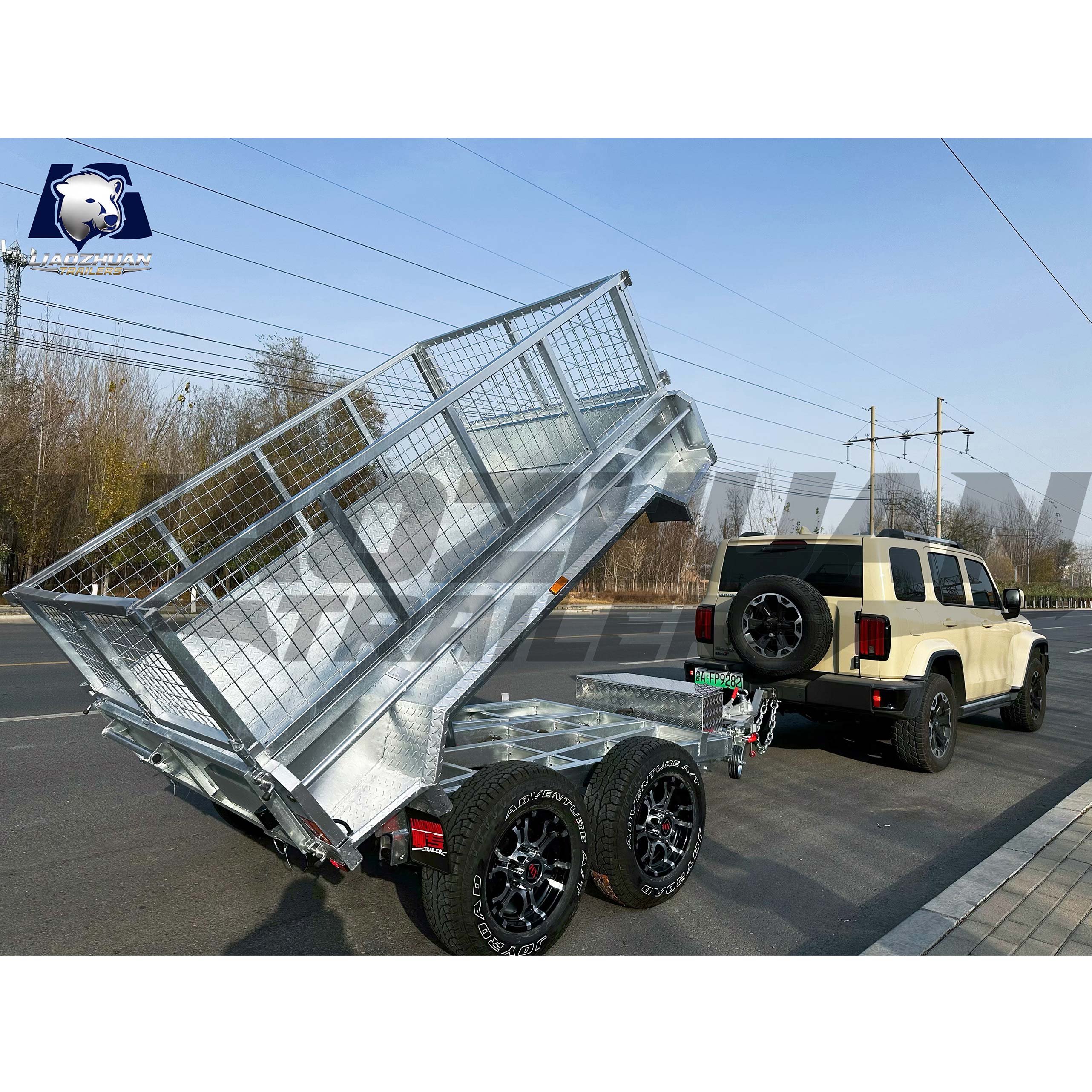 8x5 Hydraulic Tipper Galvanised Box Trailer 3200kg ATM (Electric Brake)