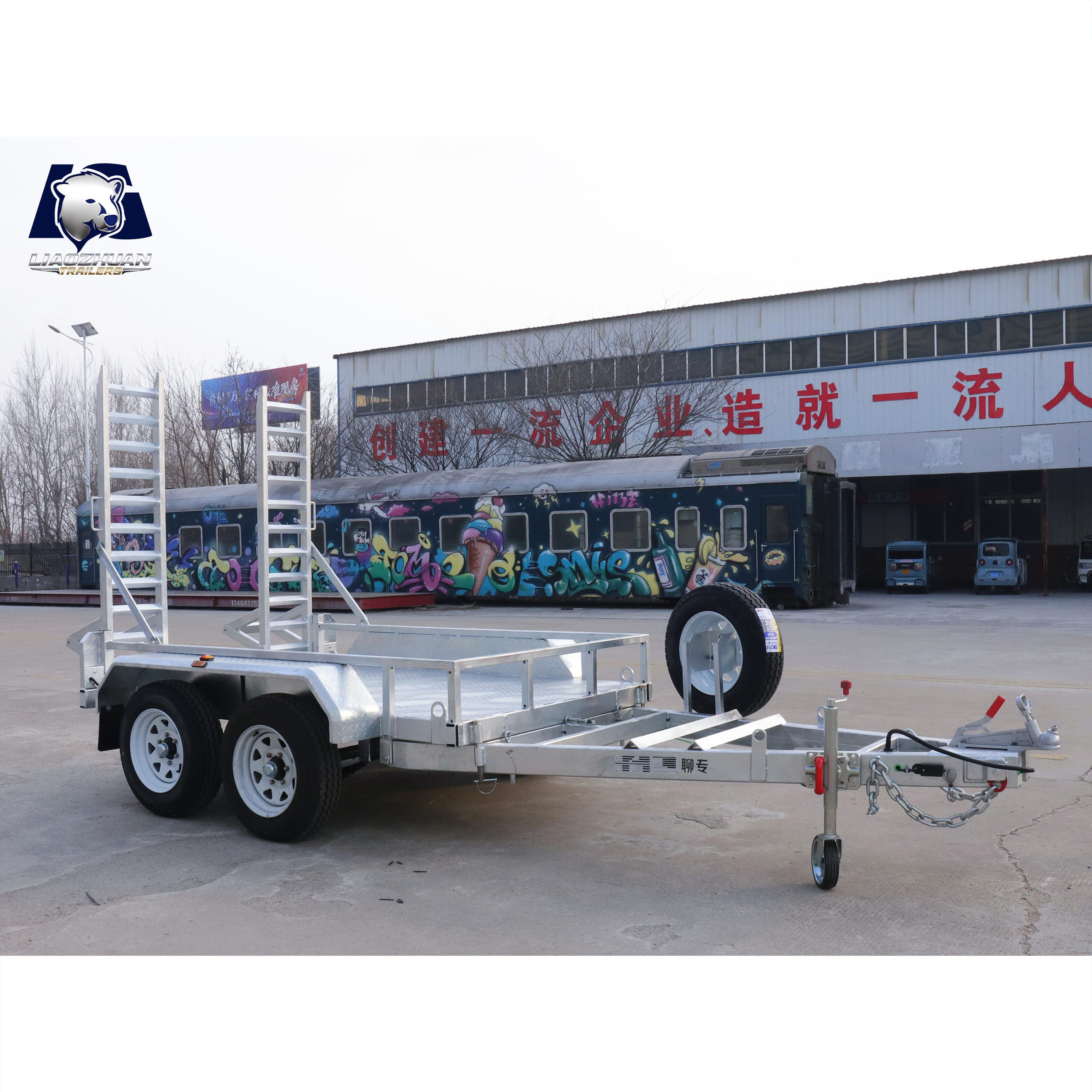 8×5 Double-axis Hot-Dip Galvanised Excavator Trailer 3000kg ATM