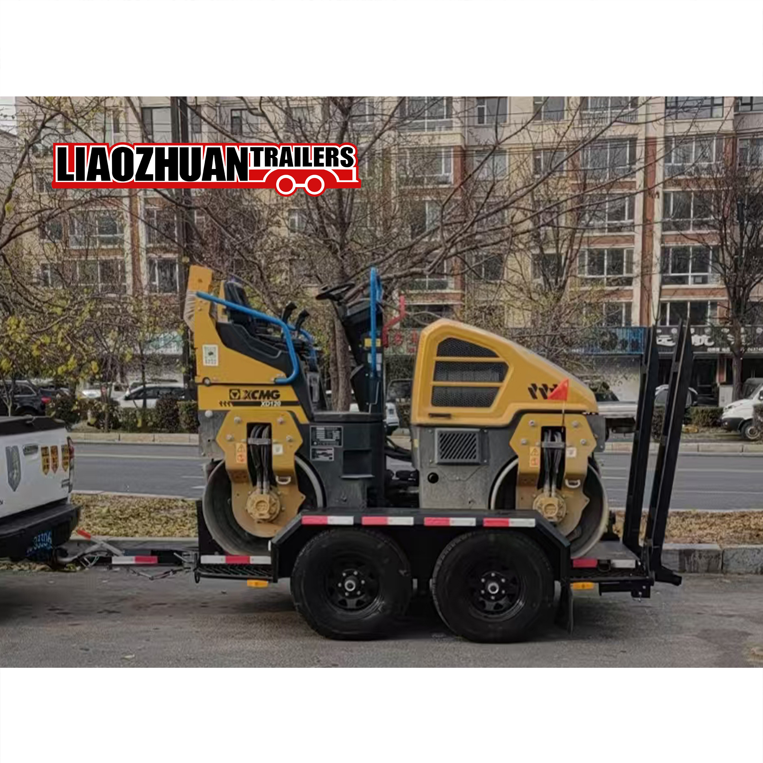 Road roller trailer