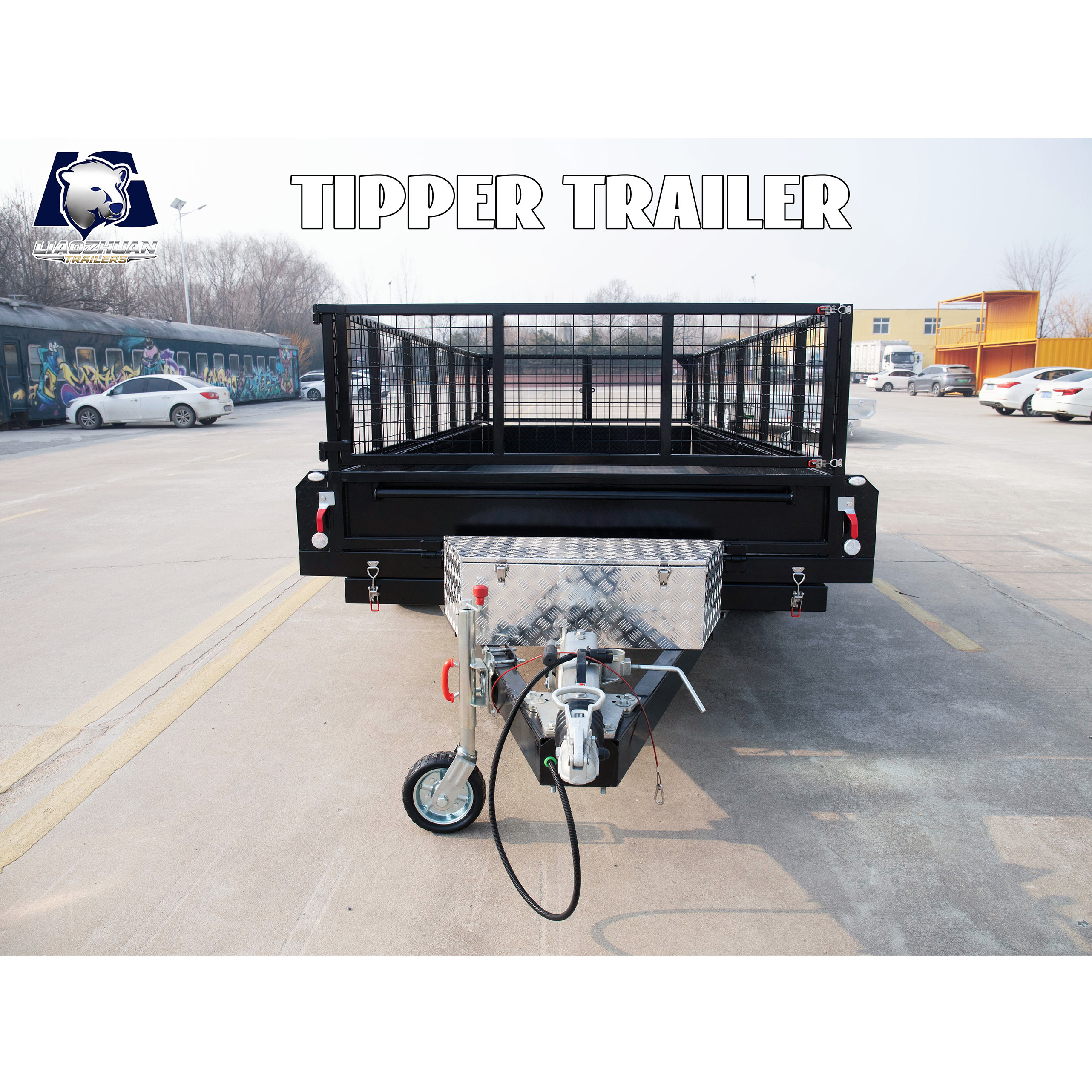 EU 14x6 Hydraulic Single-axis Tipper Painting Trailer 3500kg ATM (Electric Brake)