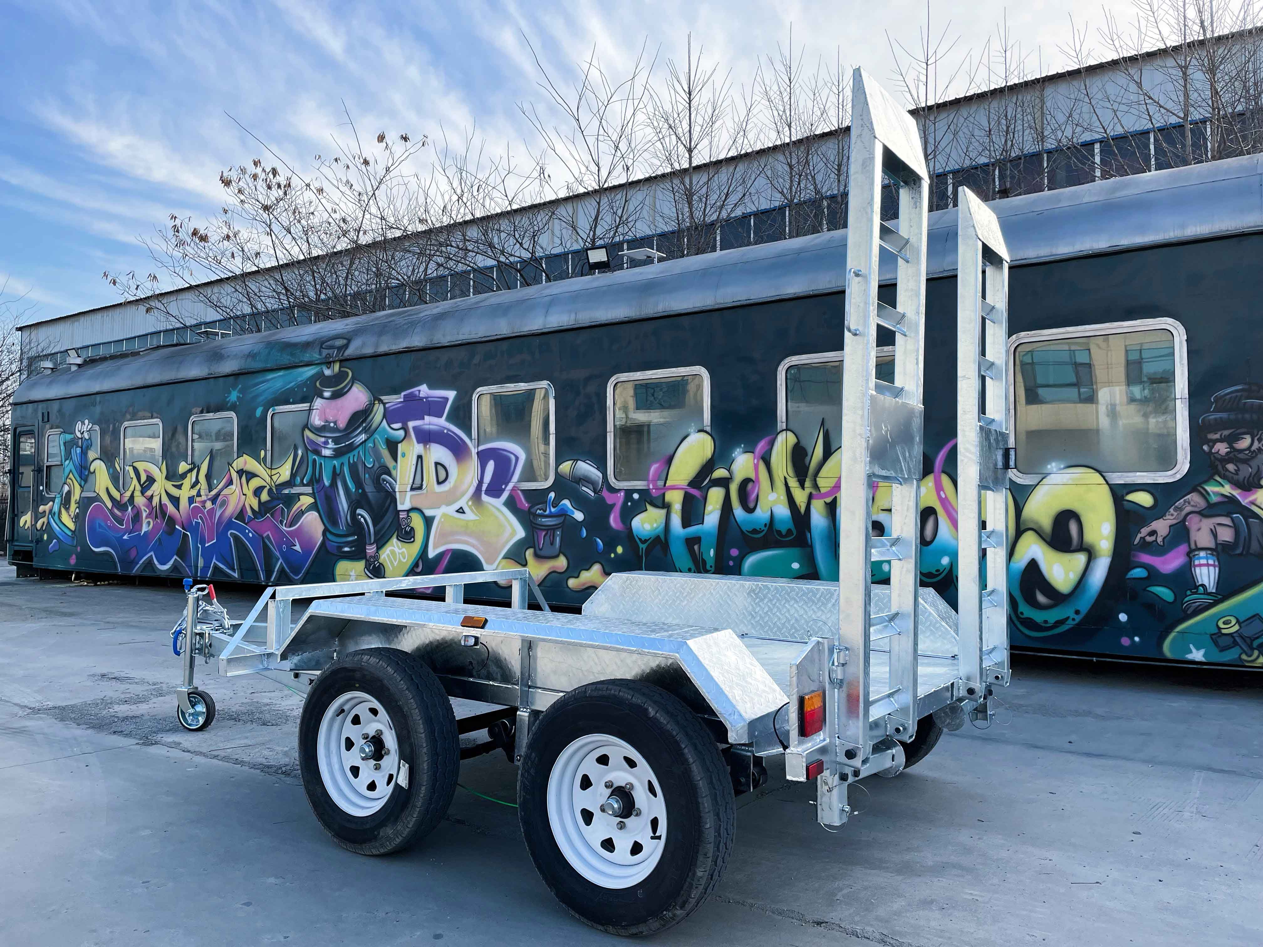 8×5 ATM3000kg small excavator agricultural trailer