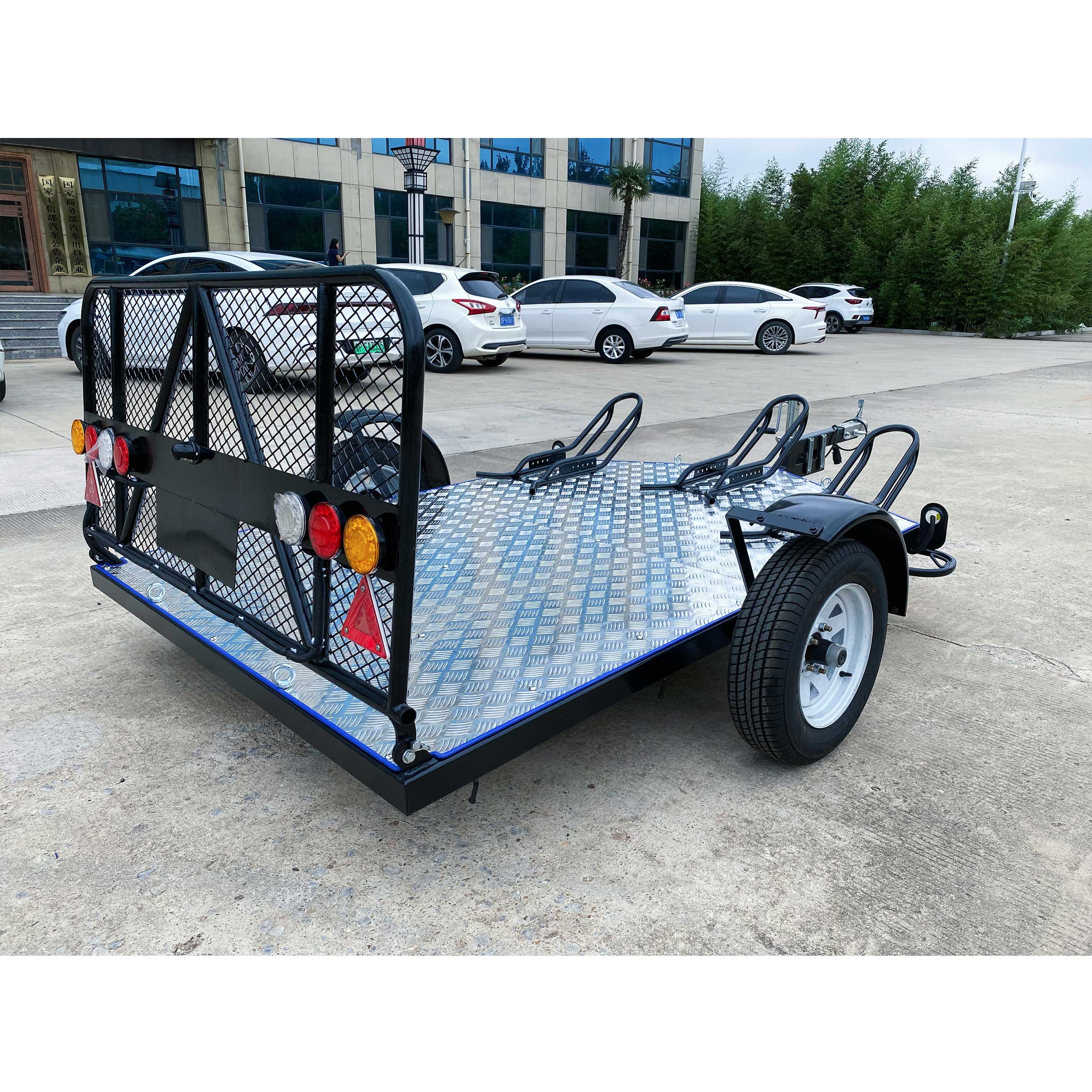 Double motorcycle trailer